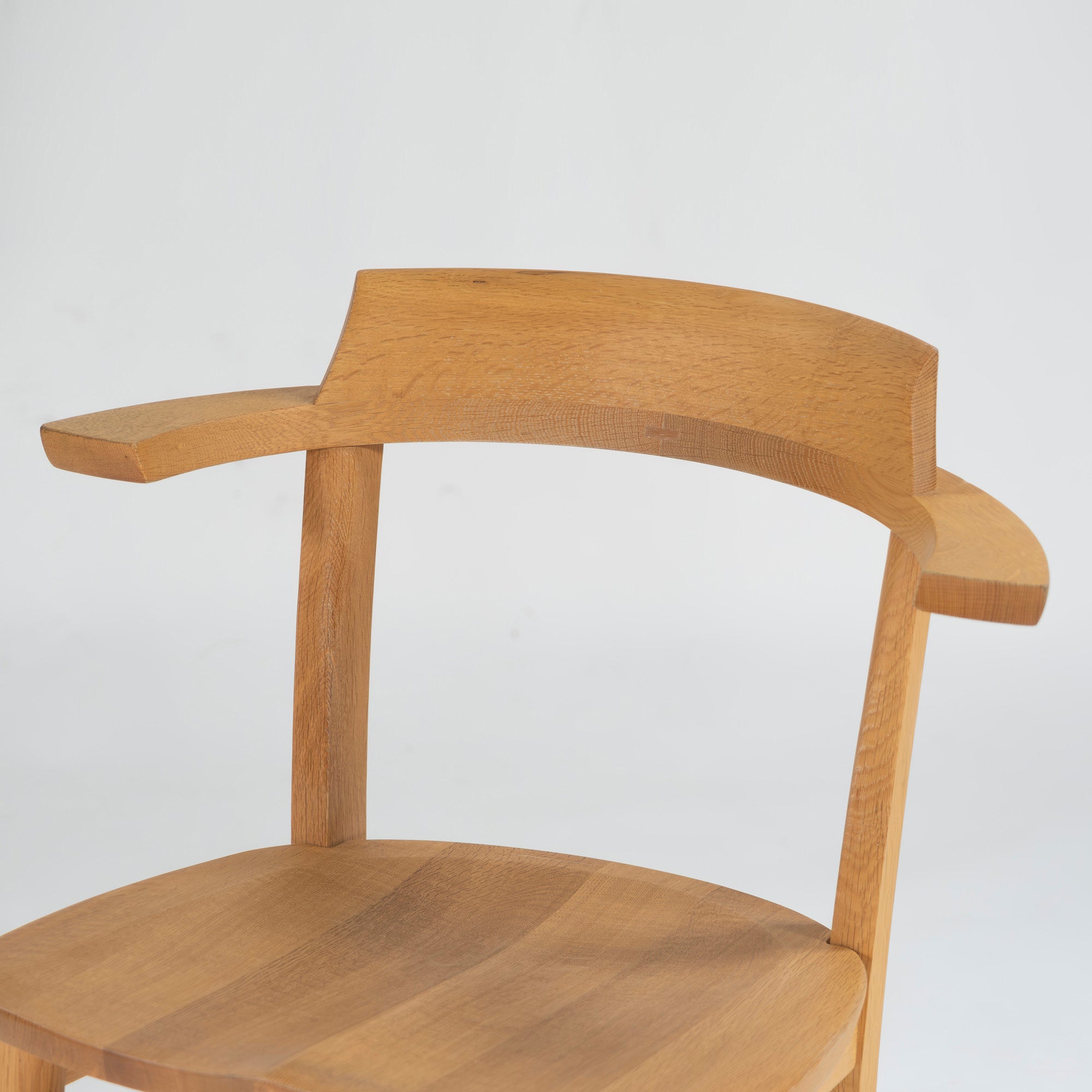 Dining chair Kashiwa Mokko OB21 Sophie plank seat (3) half arm chair oak wood solid wood oak wood natural modern Japanese modern Hida IDC Otsuka