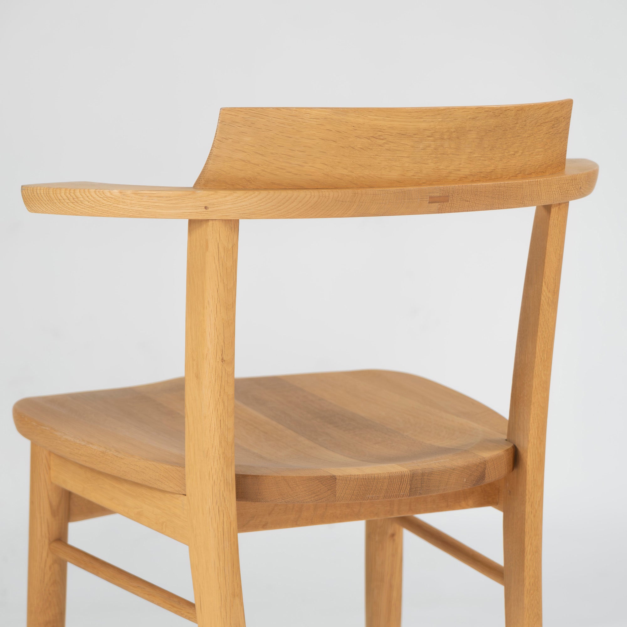 Dining chair Kashiwa Mokko OB21 Sophie plank seat (3) half arm chair oak wood solid wood oak wood natural modern Japanese modern Hida IDC Otsuka