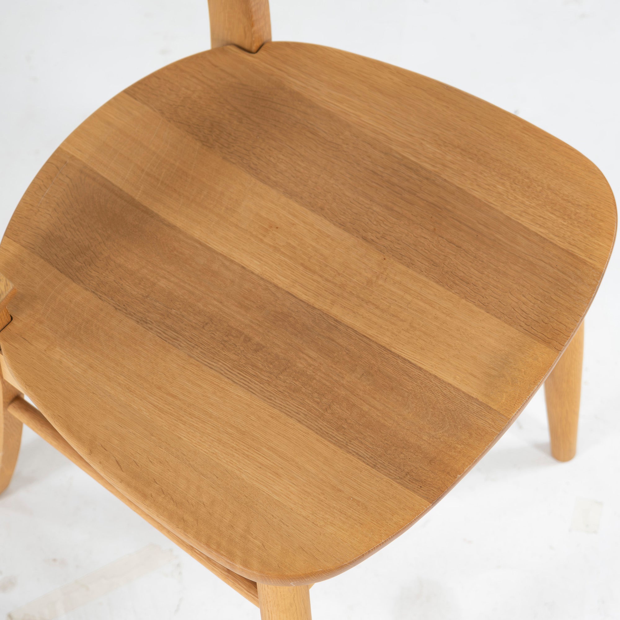 Dining chair Kashiwa Mokko OB21 Sophie plank seat (3) half arm chair oak wood solid wood oak wood natural modern Japanese modern Hida IDC Otsuka