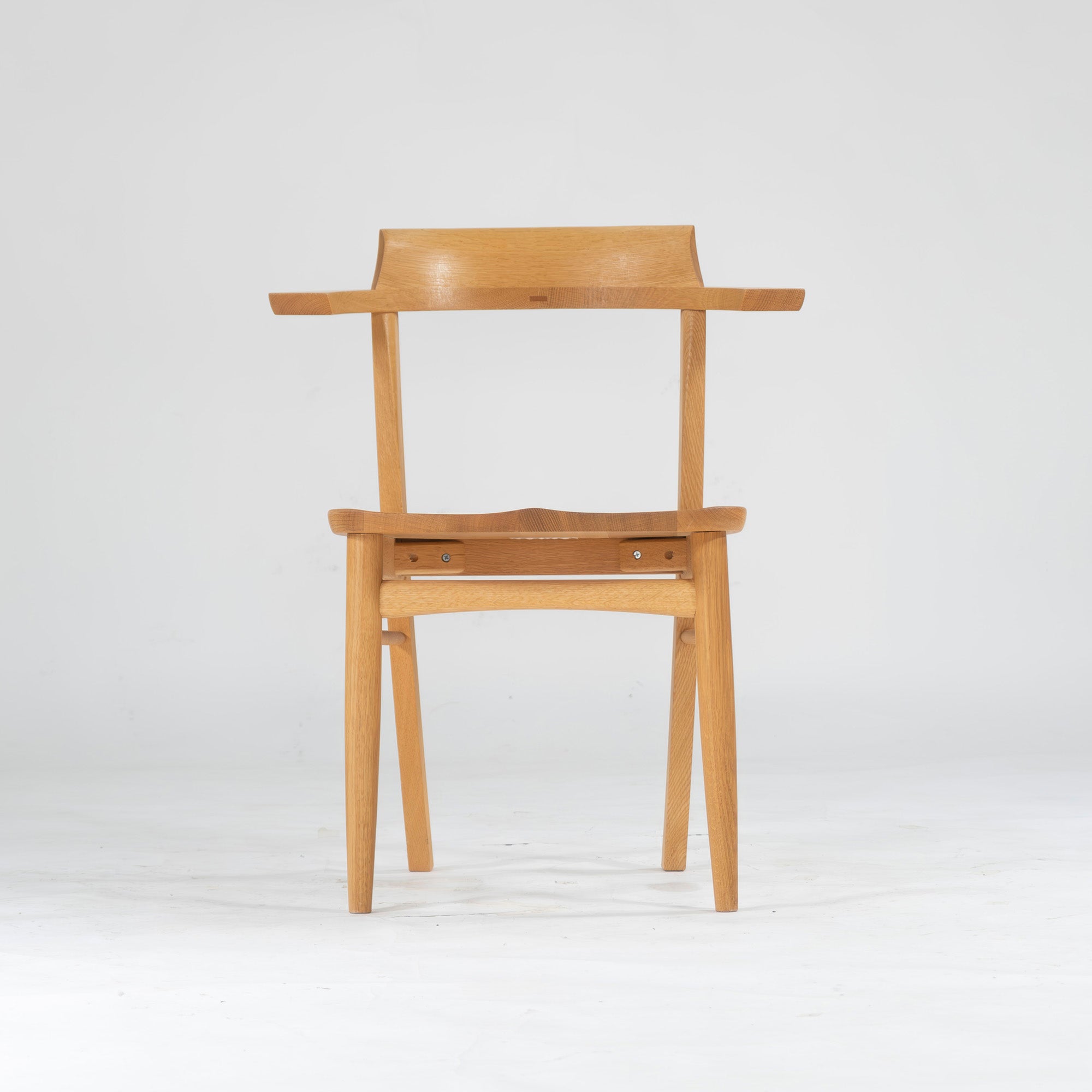 Dining chair Kashiwa Mokko OB21 Sophie plank seat (4) half arm chair oak wood solid wood oak wood natural modern Japanese modern Hida IDC Otsuka