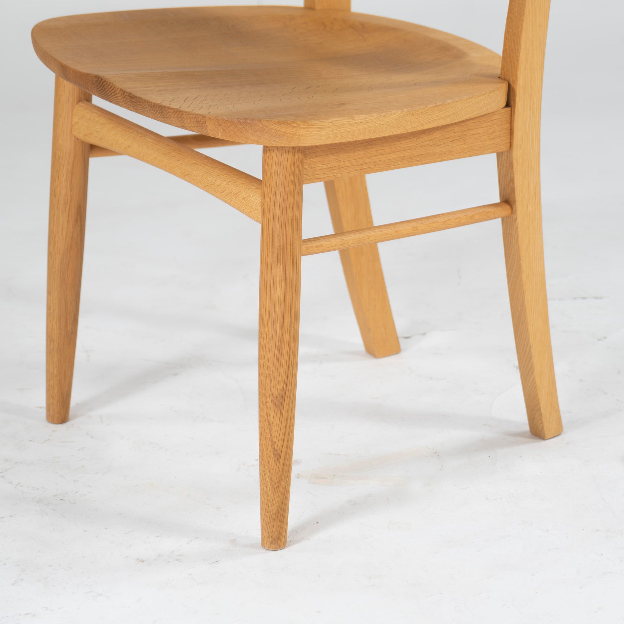 Dining chair Kashiwa Mokko OB21 Sophie plank seat (4) half arm chair oak wood solid wood oak wood natural modern Japanese modern Hida IDC Otsuka