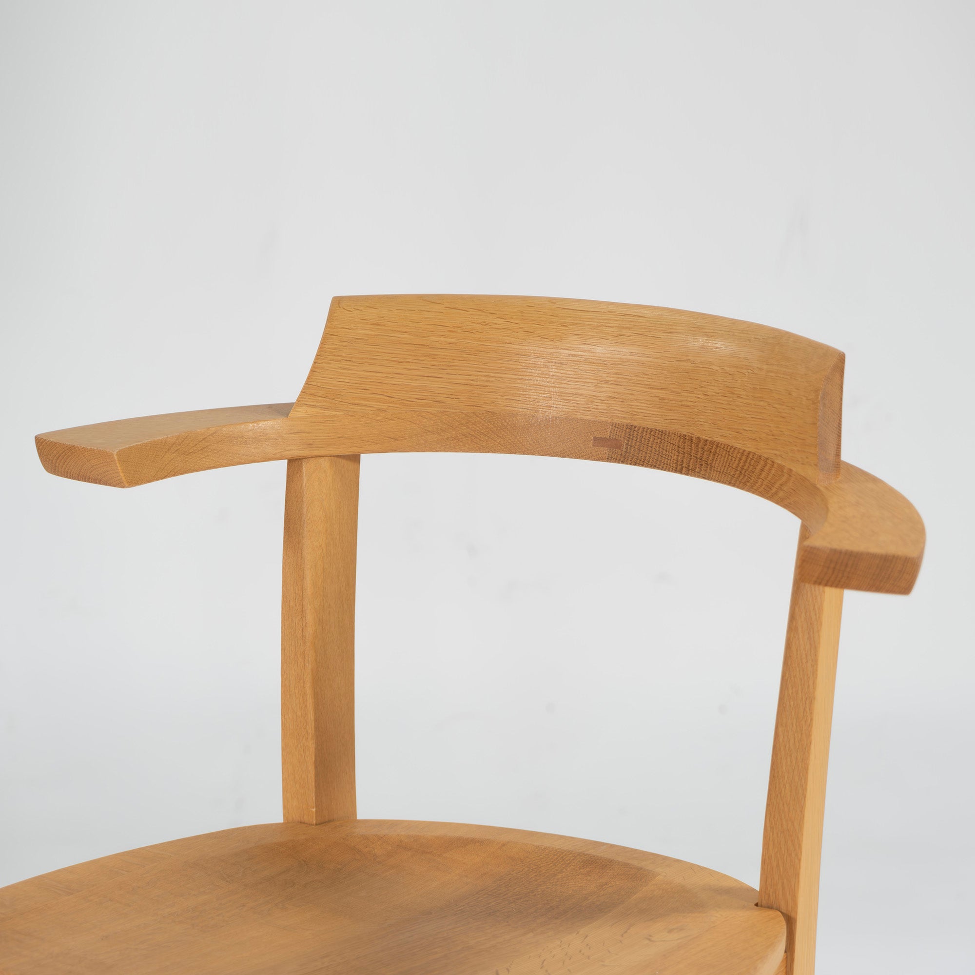 Dining chair Kashiwa Mokko OB21 Sophie plank seat (4) half arm chair oak wood solid wood oak wood natural modern Japanese modern Hida IDC Otsuka