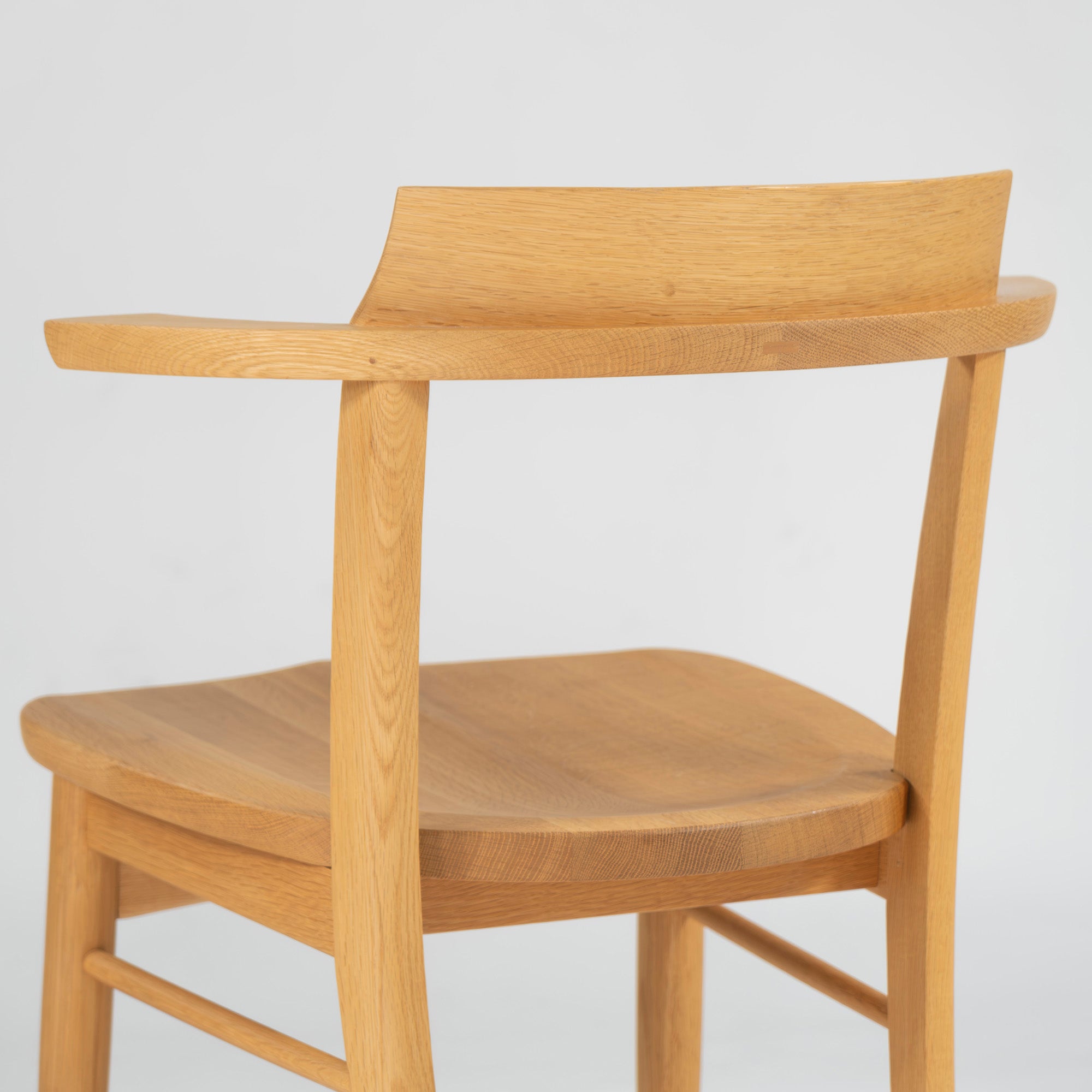 Dining chair Kashiwa Mokko OB21 Sophie plank seat (4) half arm chair oak wood solid wood oak wood natural modern Japanese modern Hida IDC Otsuka