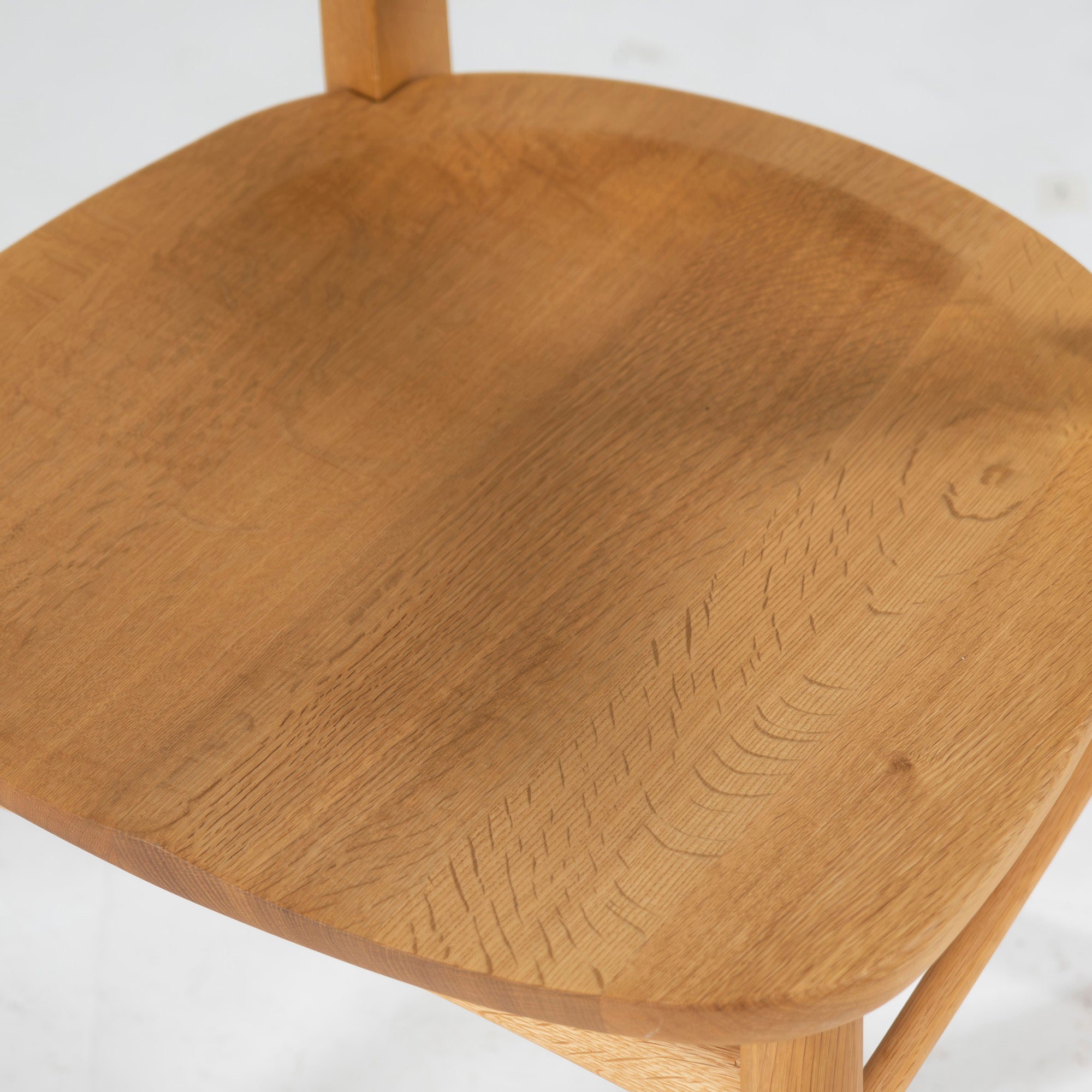 Dining chair Kashiwa Mokko OB21 Sophie plank seat (4) half arm chair oak wood solid wood oak wood natural modern Japanese modern Hida IDC Otsuka