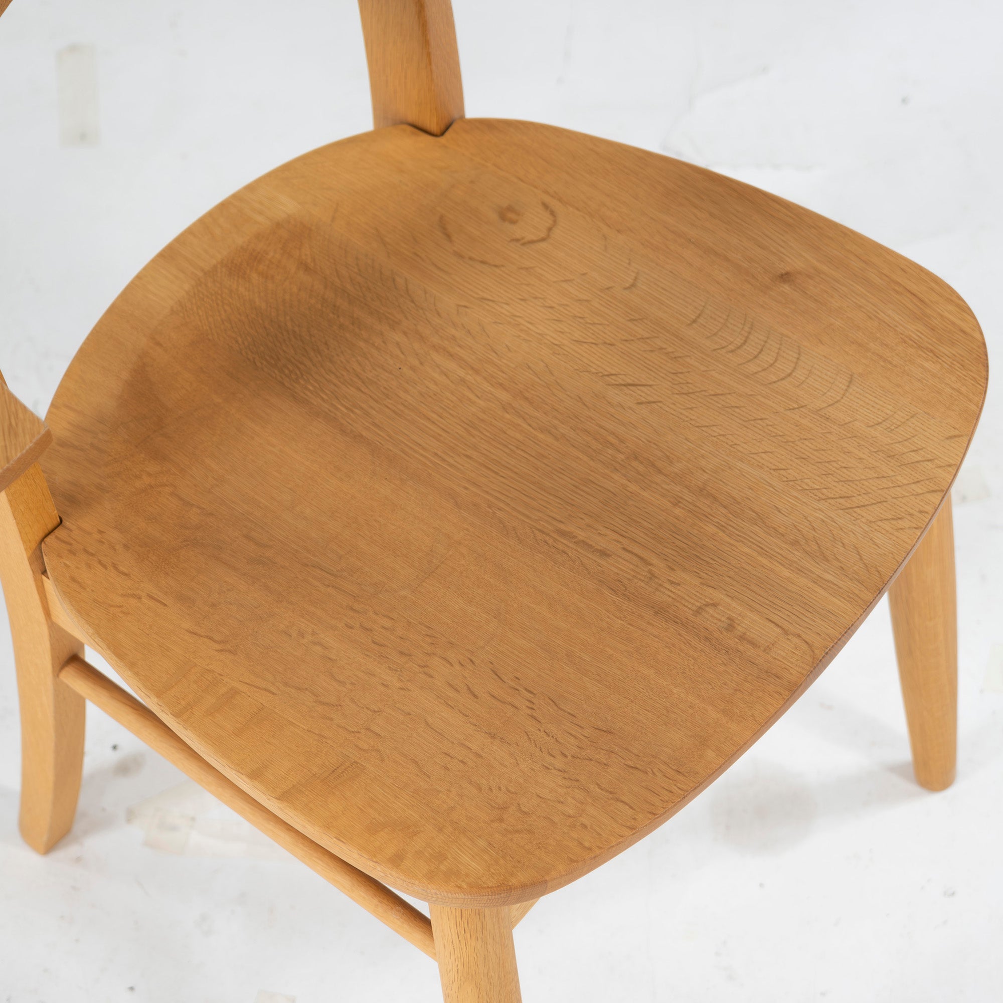 Dining chair Kashiwa Mokko OB21 Sophie plank seat (4) half arm chair oak wood solid wood oak wood natural modern Japanese modern Hida IDC Otsuka