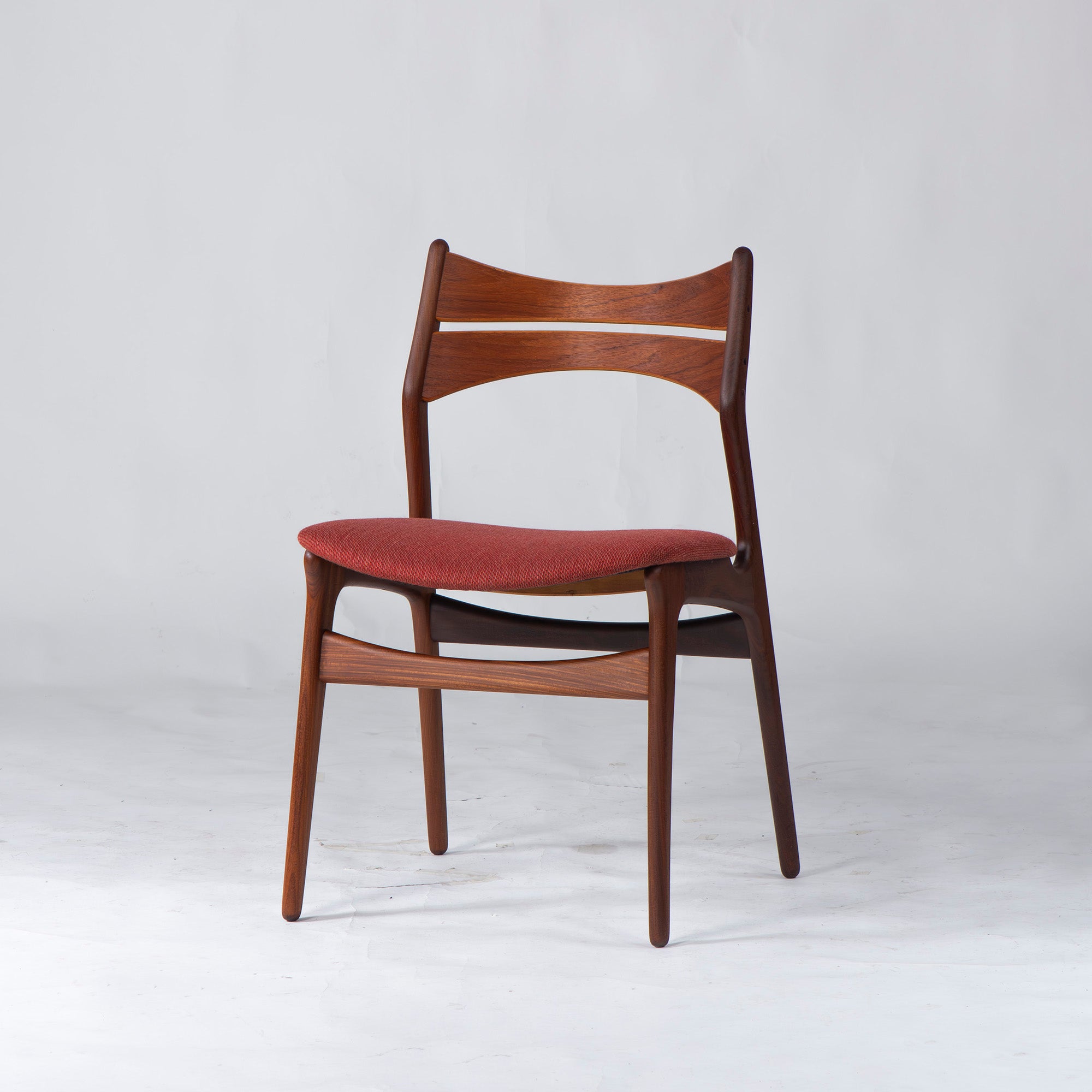 Dining chair, Nordic vintage, Erik Buch, Model 310, teak wood x afromosia wood (1), Danish vintage, 1960s