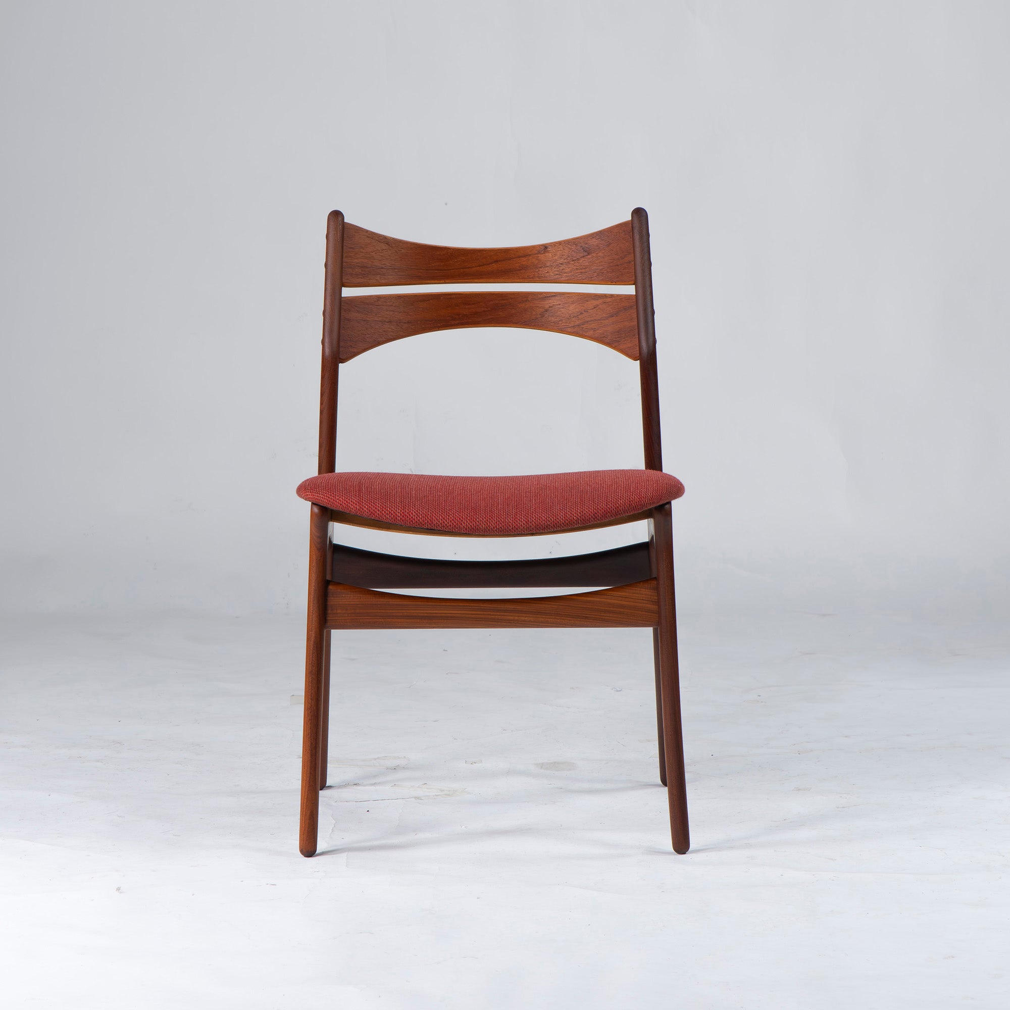 Dining chair, Nordic vintage, Erik Buch, Model 310, teak wood x afromosia wood (1), Danish vintage, 1960s