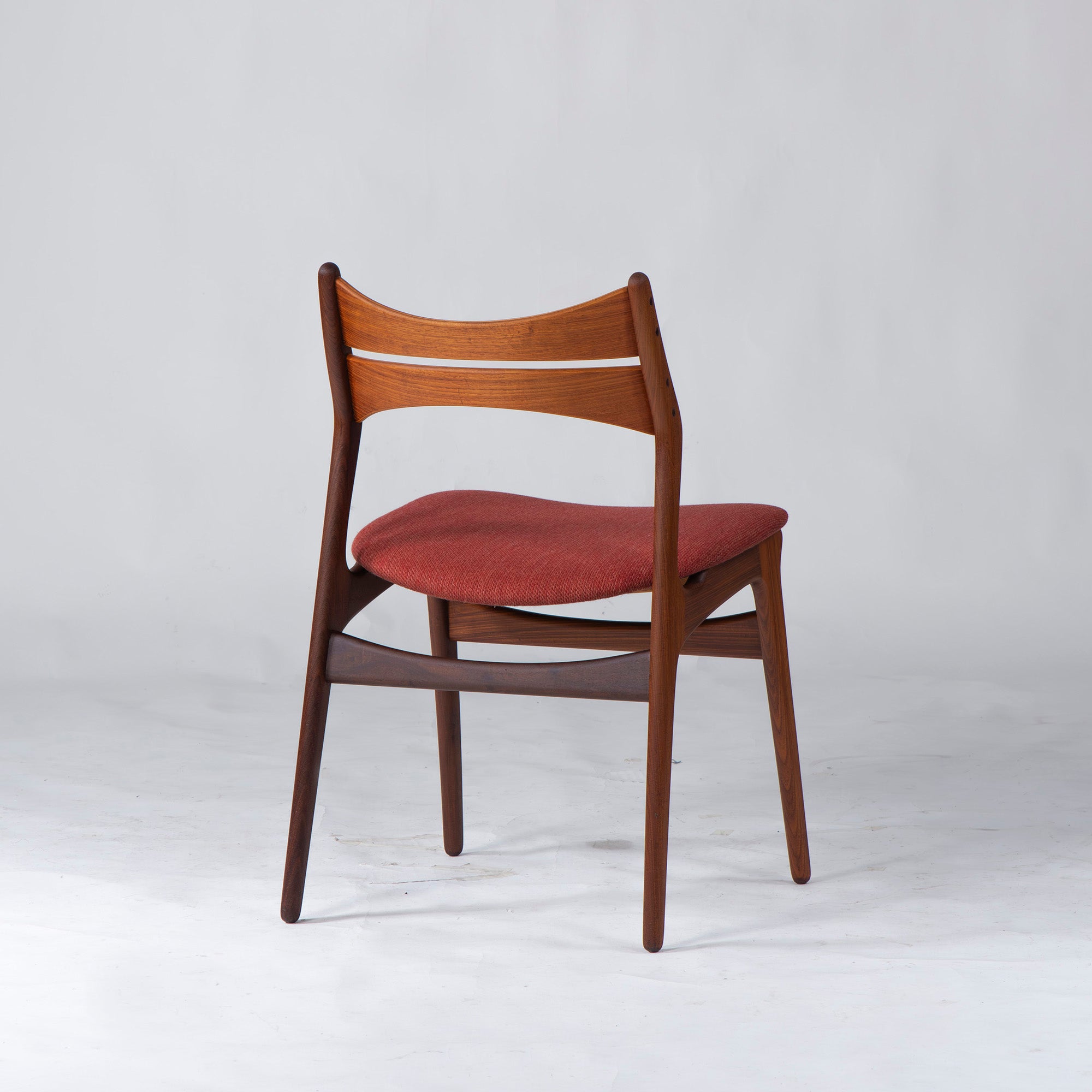 Dining chair, Nordic vintage, Erik Buch, Model 310, teak wood x afromosia wood (1), Danish vintage, 1960s