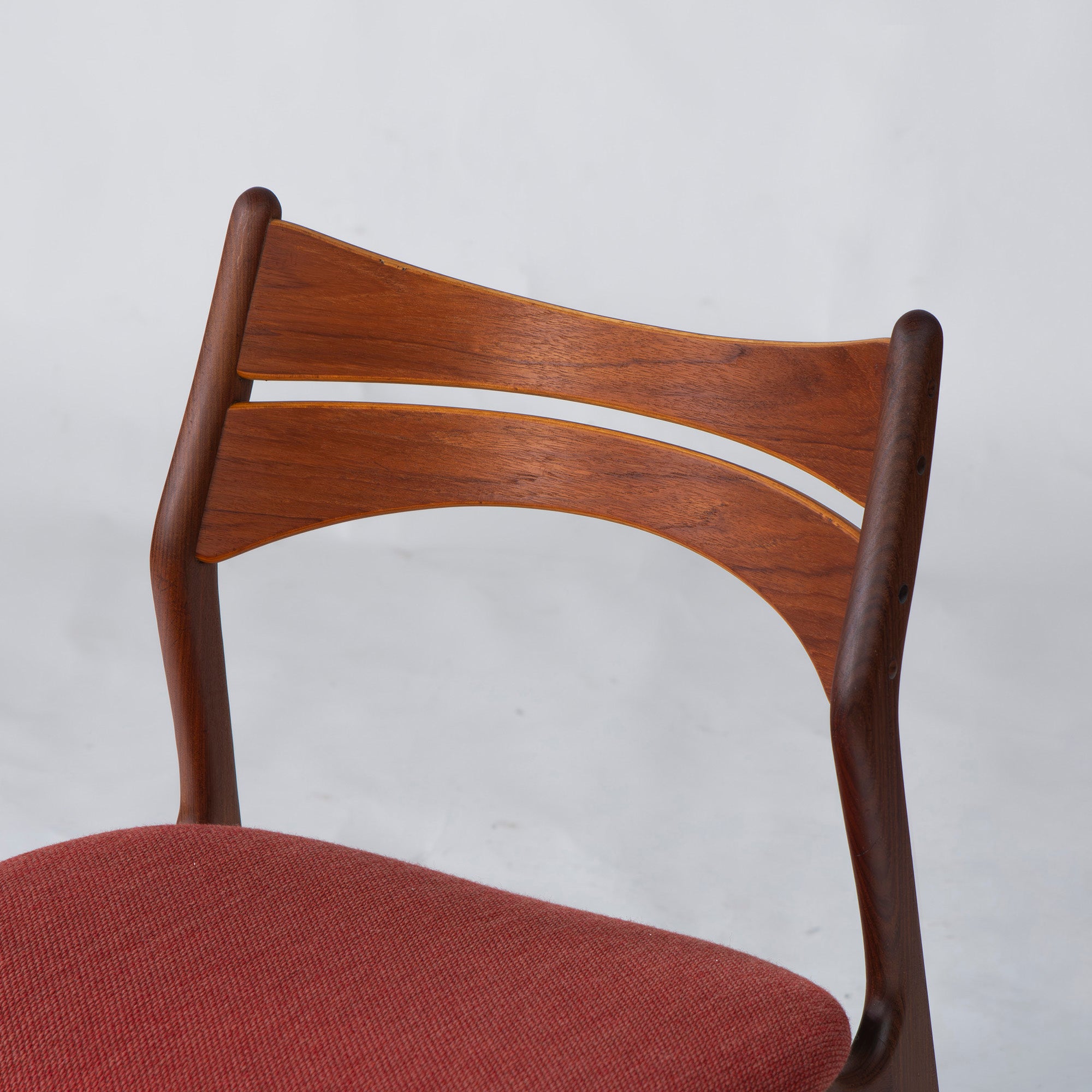 Dining chair, Nordic vintage, Erik Buch, Model 310, teak wood x afromosia wood (1), Danish vintage, 1960s