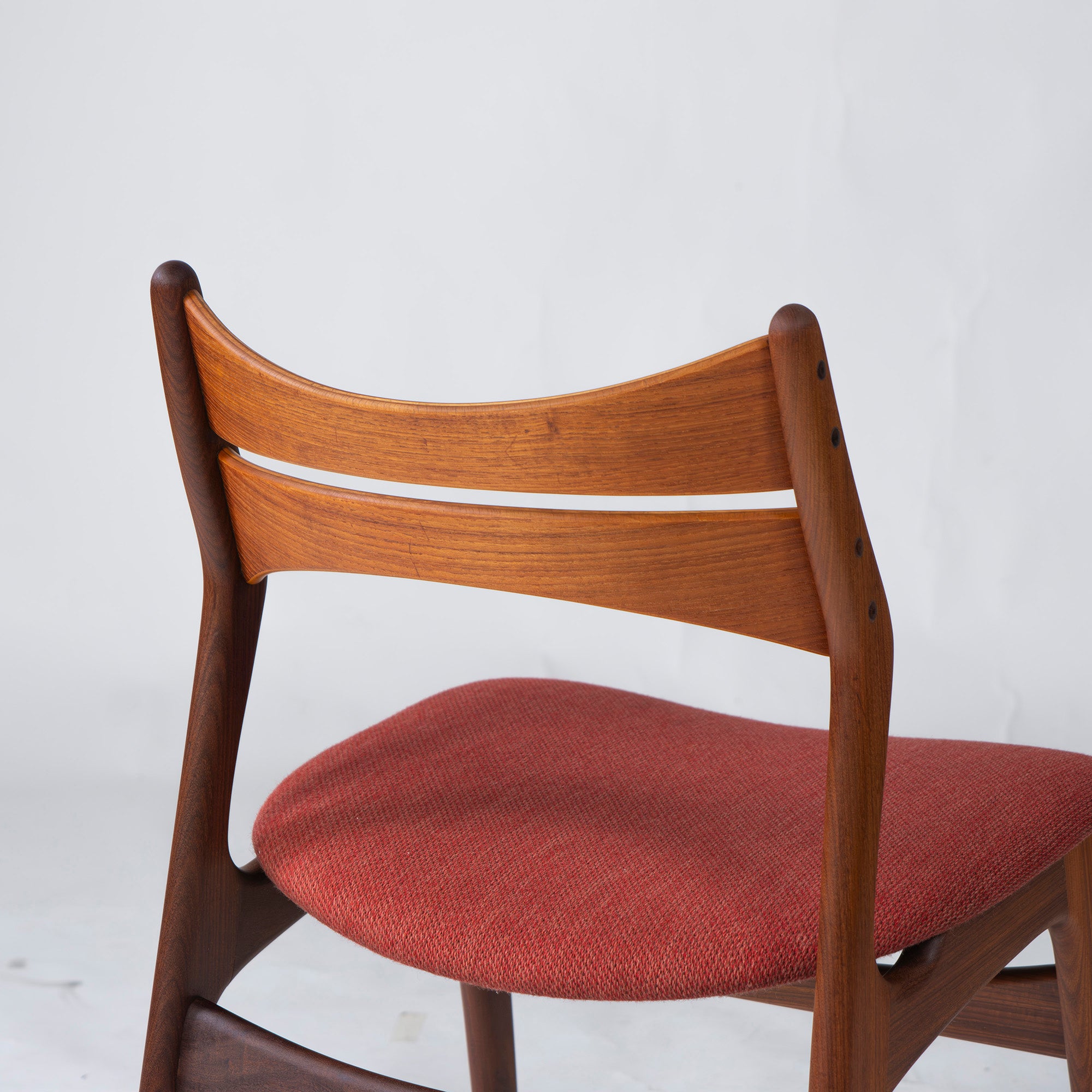 Dining chair, Nordic vintage, Erik Buch, Model 310, teak wood x afromosia wood (1), Danish vintage, 1960s