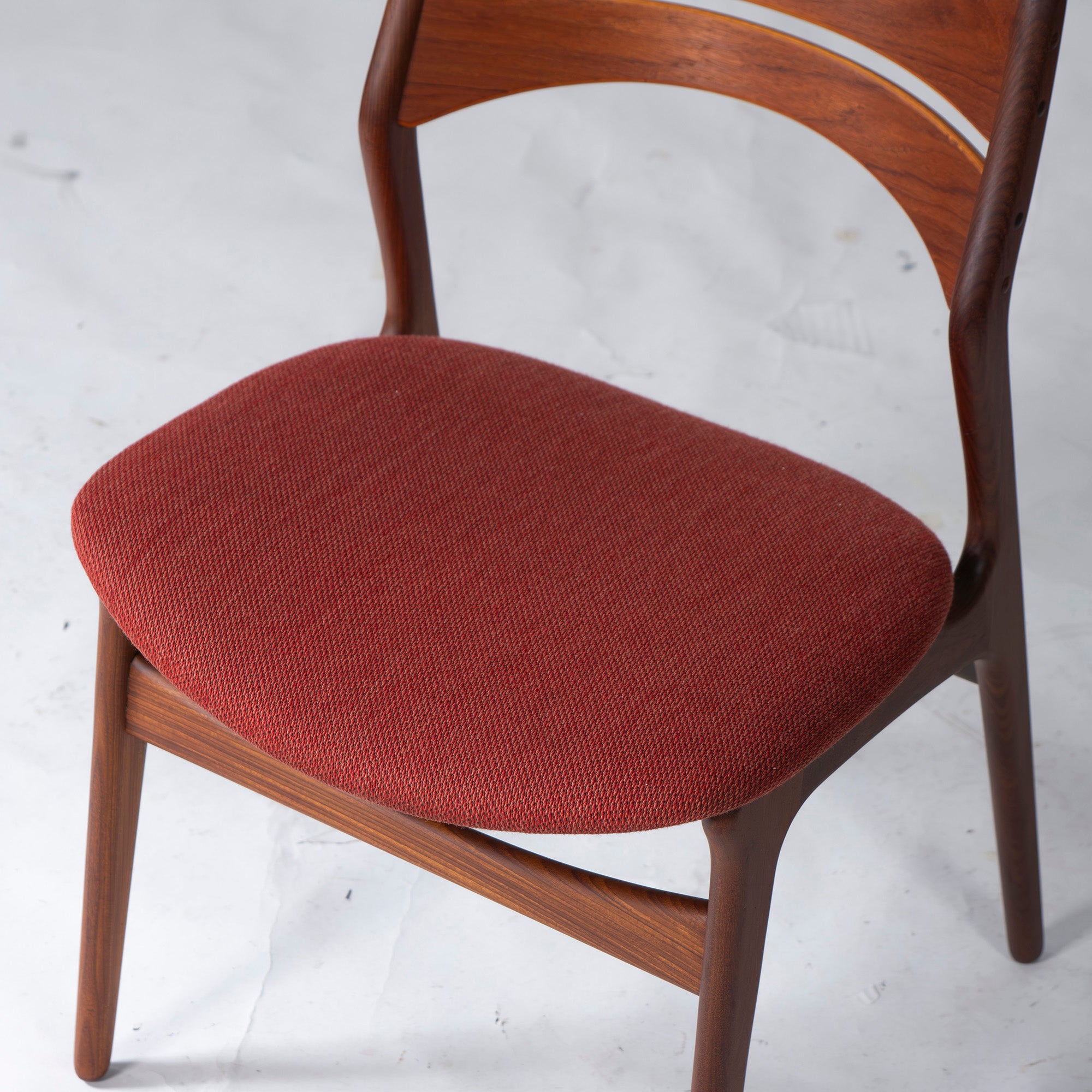 Dining chair, Nordic vintage, Erik Buch, Model 310, teak wood x afromosia wood (1), Danish vintage, 1960s