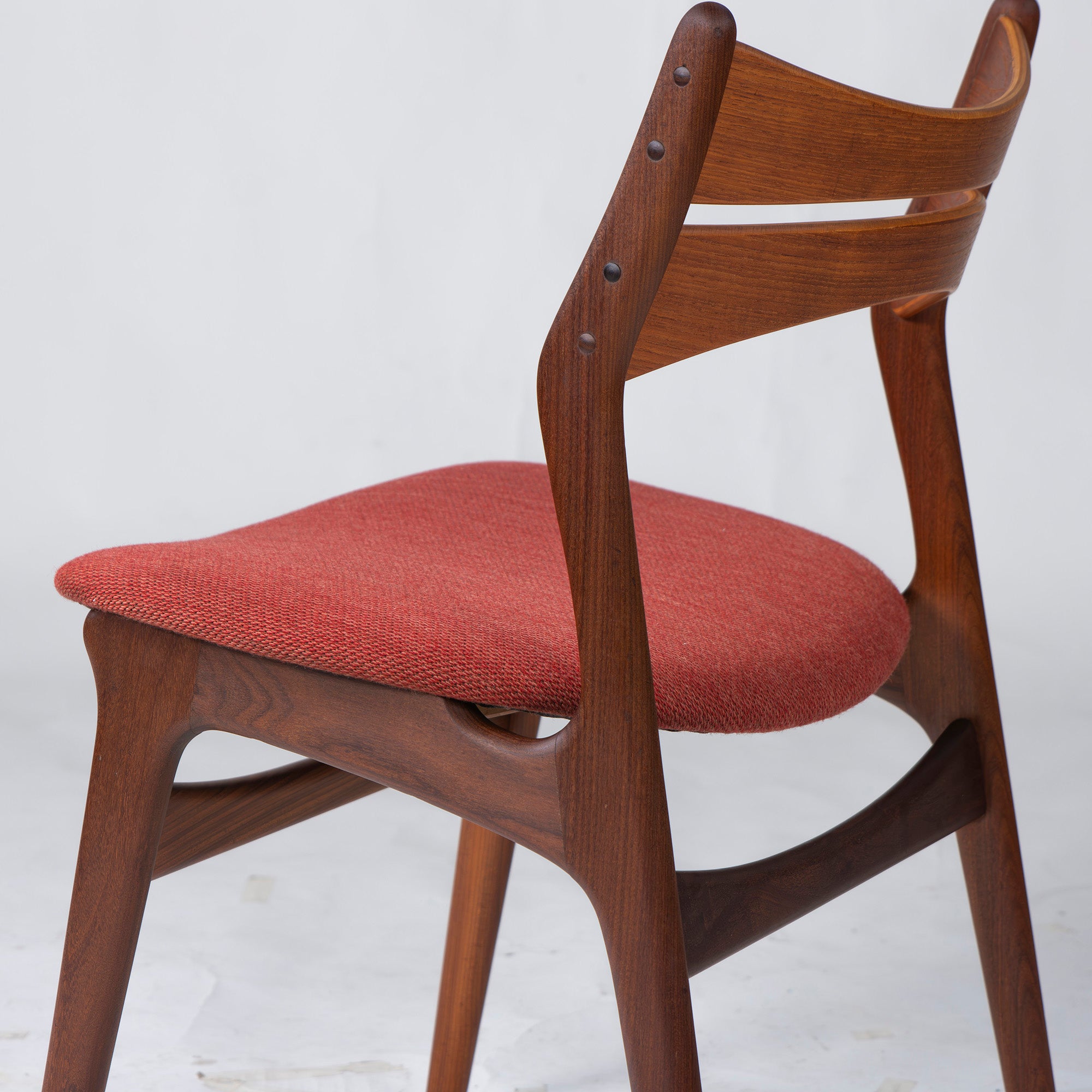 Dining chair, Nordic vintage, Erik Buch, Model 310, teak wood x afromosia wood (1), Danish vintage, 1960s