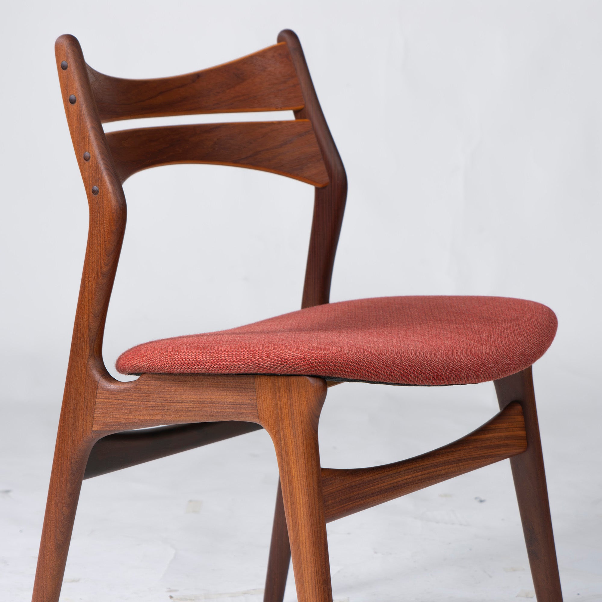 Dining chair, Nordic vintage, Erik Buch, Model 310, teak wood x afromosia wood (1), Danish vintage, 1960s