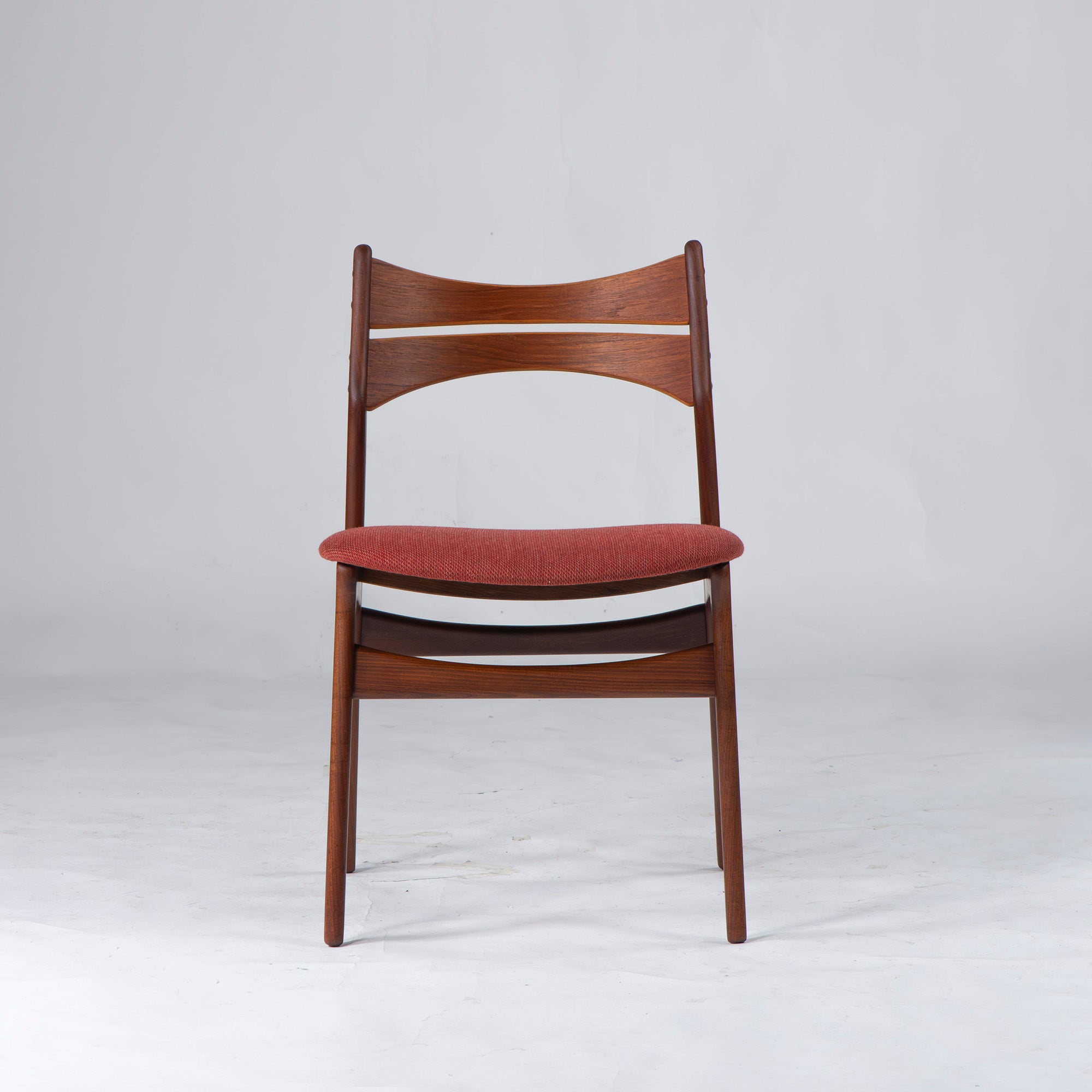 Dining chair, Nordic vintage, Erik Buch, Model 310, teak wood x afromosia wood (2), Danish vintage, 1960s