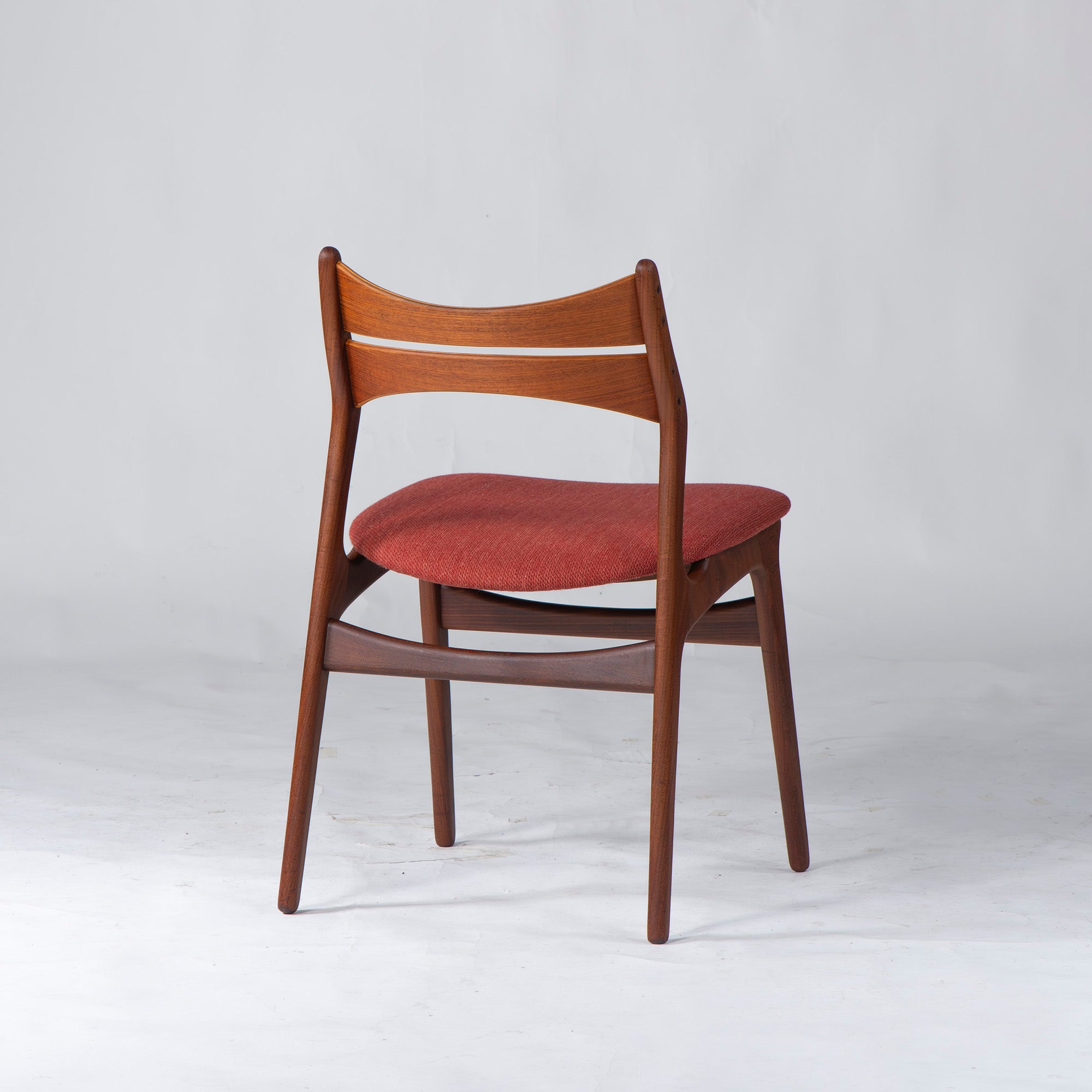 Dining chair, Nordic vintage, Erik Buch, Model 310, teak wood x afromosia wood (2), Danish vintage, 1960s