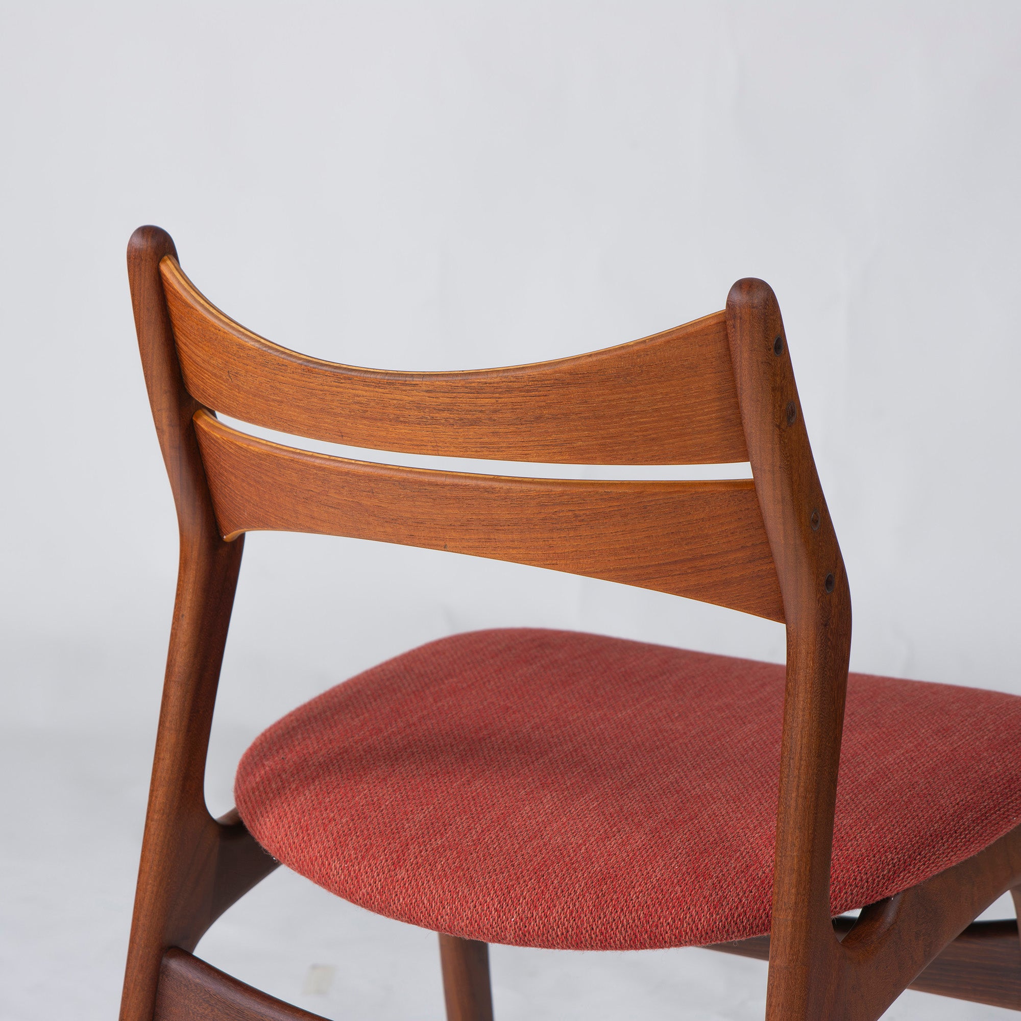 Dining chair, Nordic vintage, Erik Buch, Model 310, teak wood x afromosia wood (2), Danish vintage, 1960s