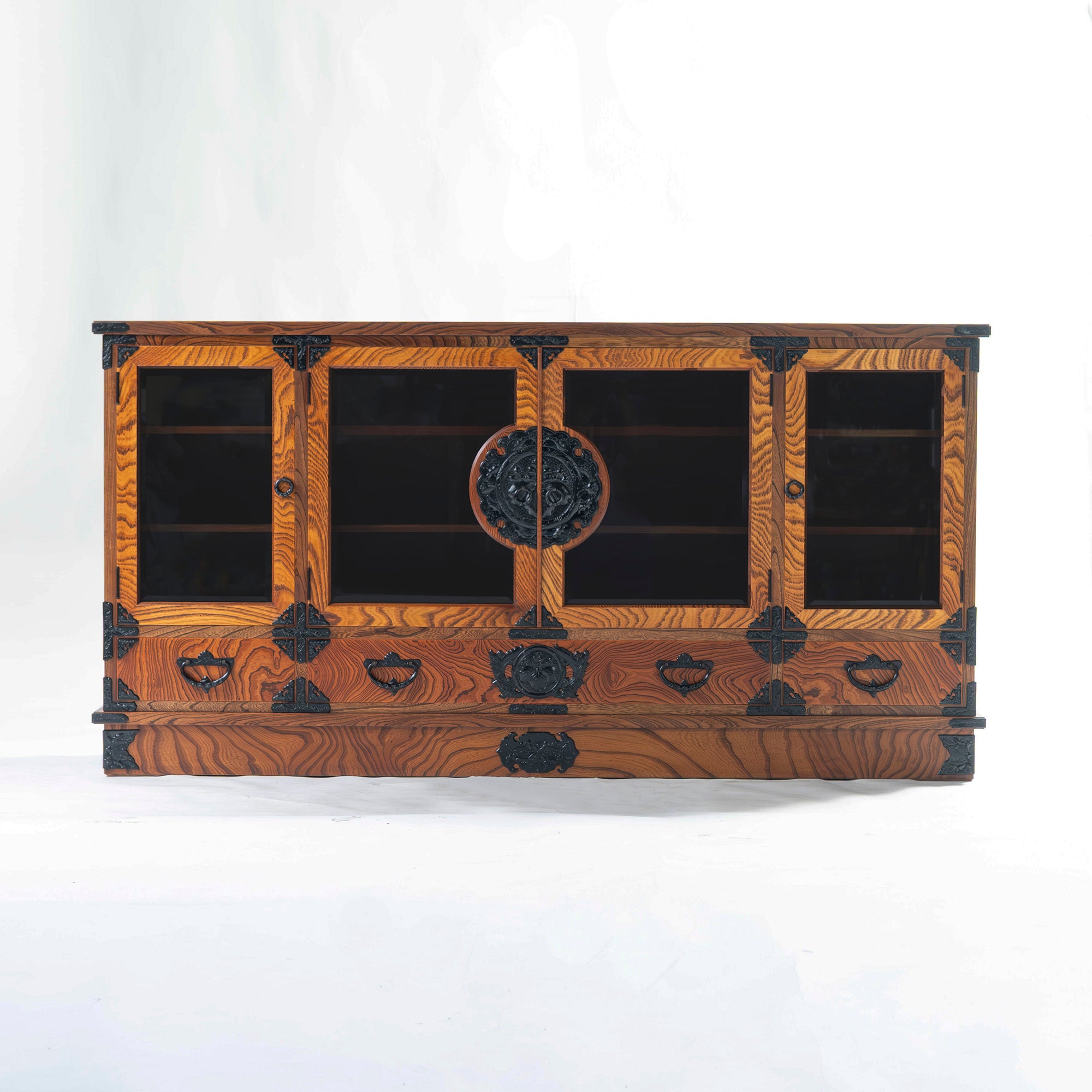 Sideboard Iwayado Chest of Drawers 4 Doors 3 Drawers Zelkova Wood Lacquerware Nambu Ironware Fittings Opening Paulownia Traditional Crafts Folk Furniture Storage Furniture Japanese Furniture Living Room Storage Storage Chest