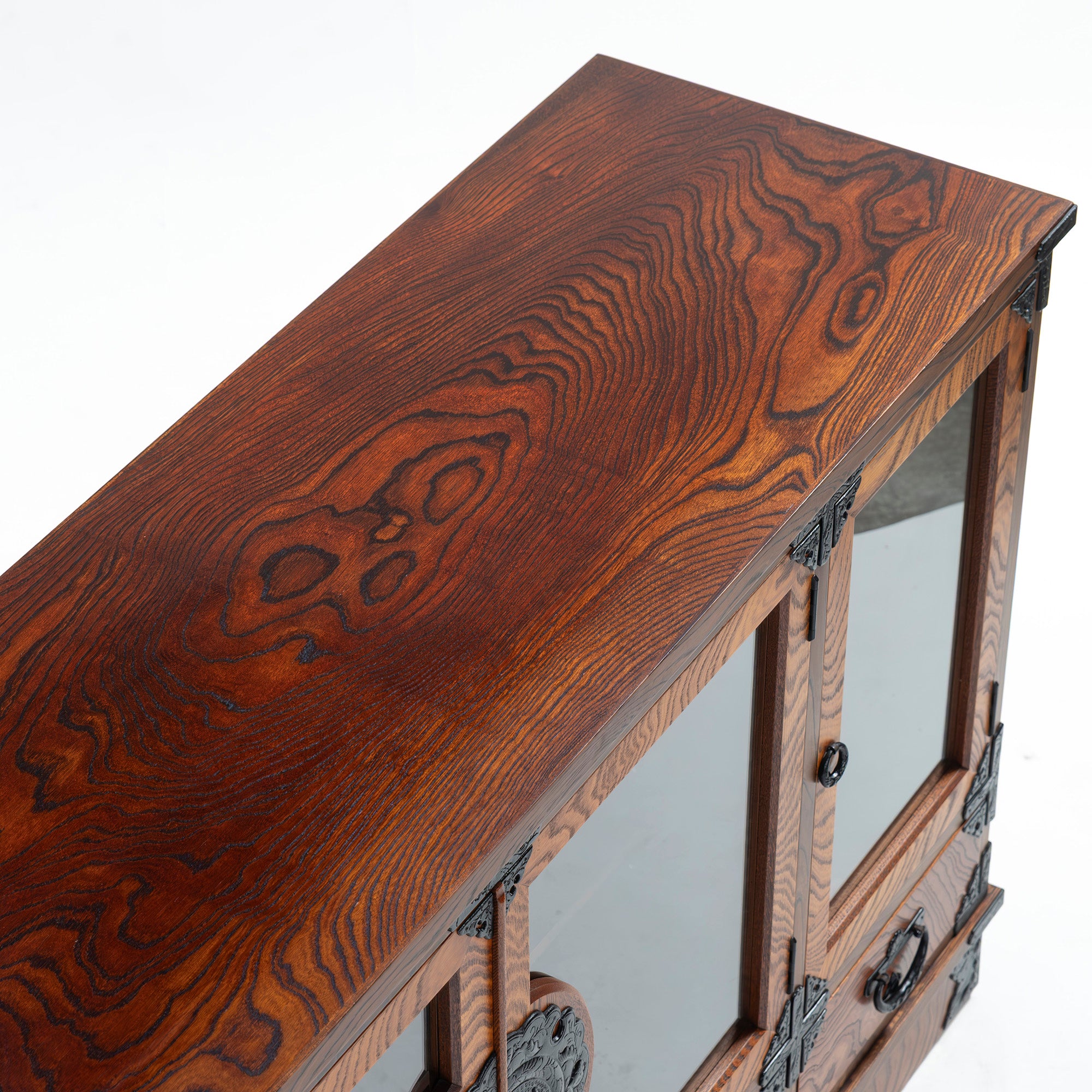 Sideboard Iwayado Chest of Drawers 4 Doors 3 Drawers Zelkova Wood Lacquerware Nambu Ironware Fittings Opening Paulownia Traditional Crafts Folk Furniture Storage Furniture Japanese Furniture Living Room Storage Storage Chest