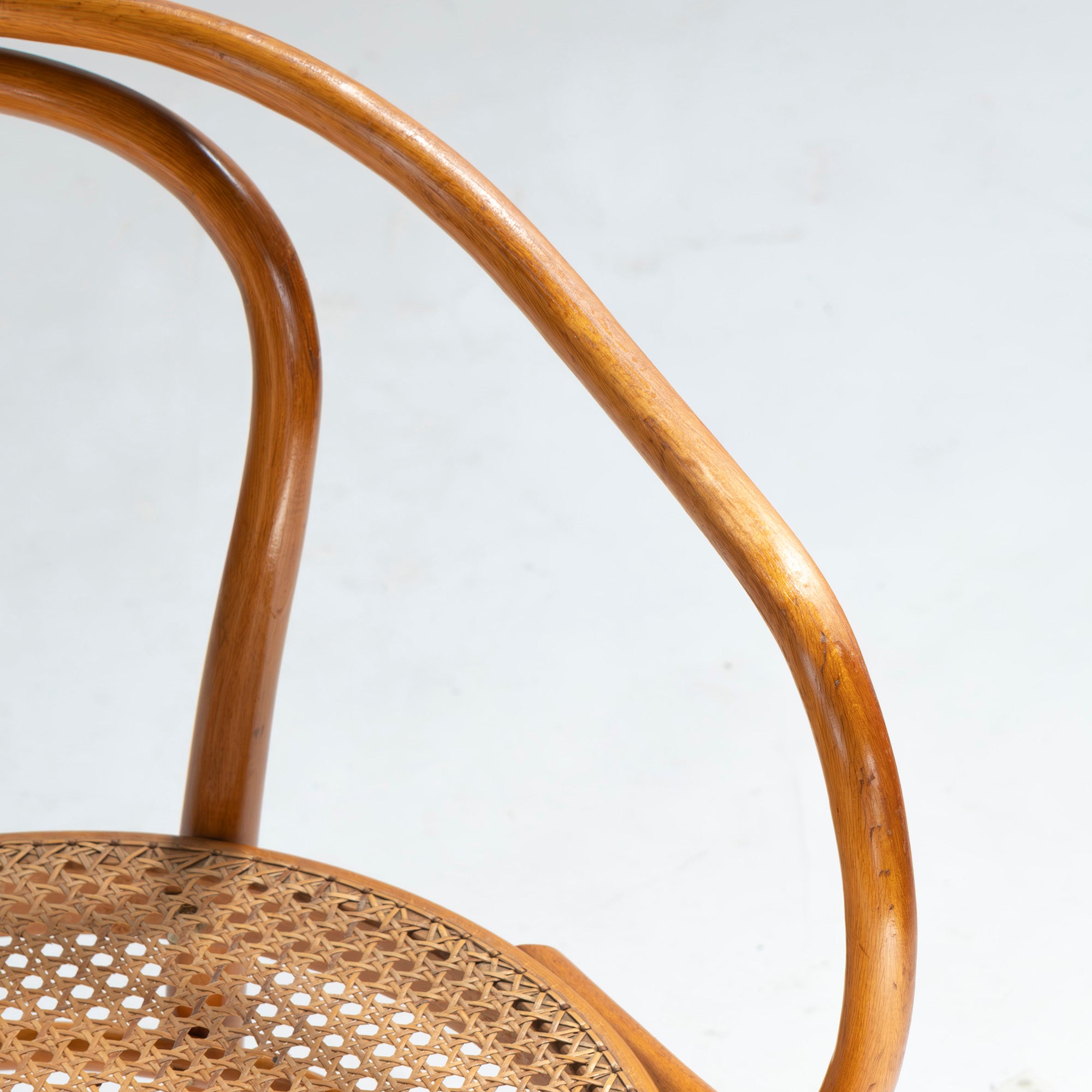 Vintage chair AIDEC bentwood chair made of beech and rattan from Czechoslovakia (2) THONET dining chair