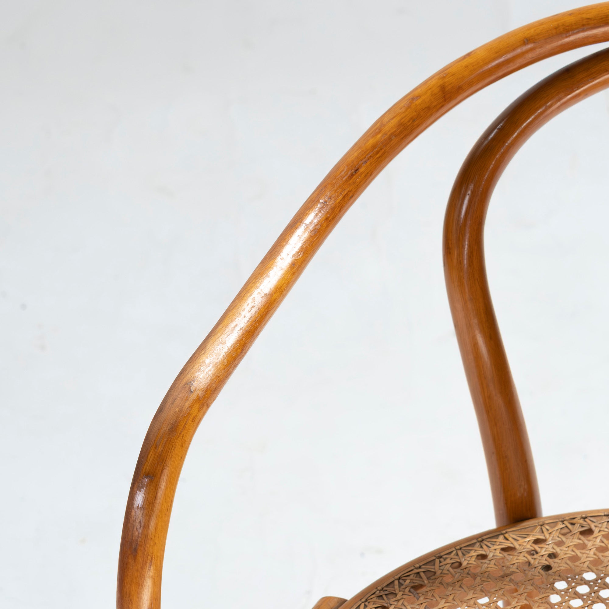 Vintage chair AIDEC bentwood chair made of beech and rattan from Czechoslovakia (2) THONET dining chair