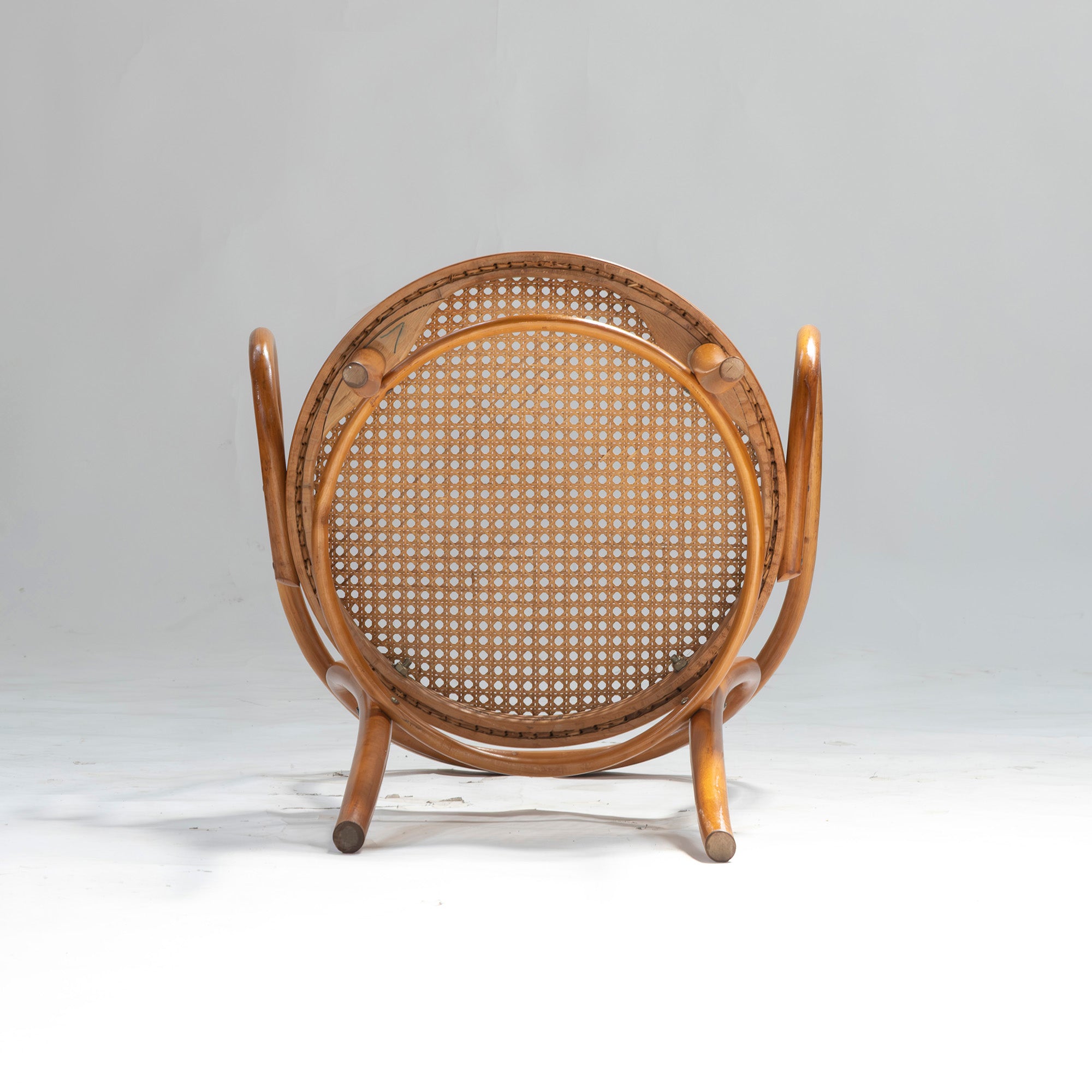 Vintage chair AIDEC bentwood chair made of beech and rattan from Czechoslovakia (2) THONET dining chair