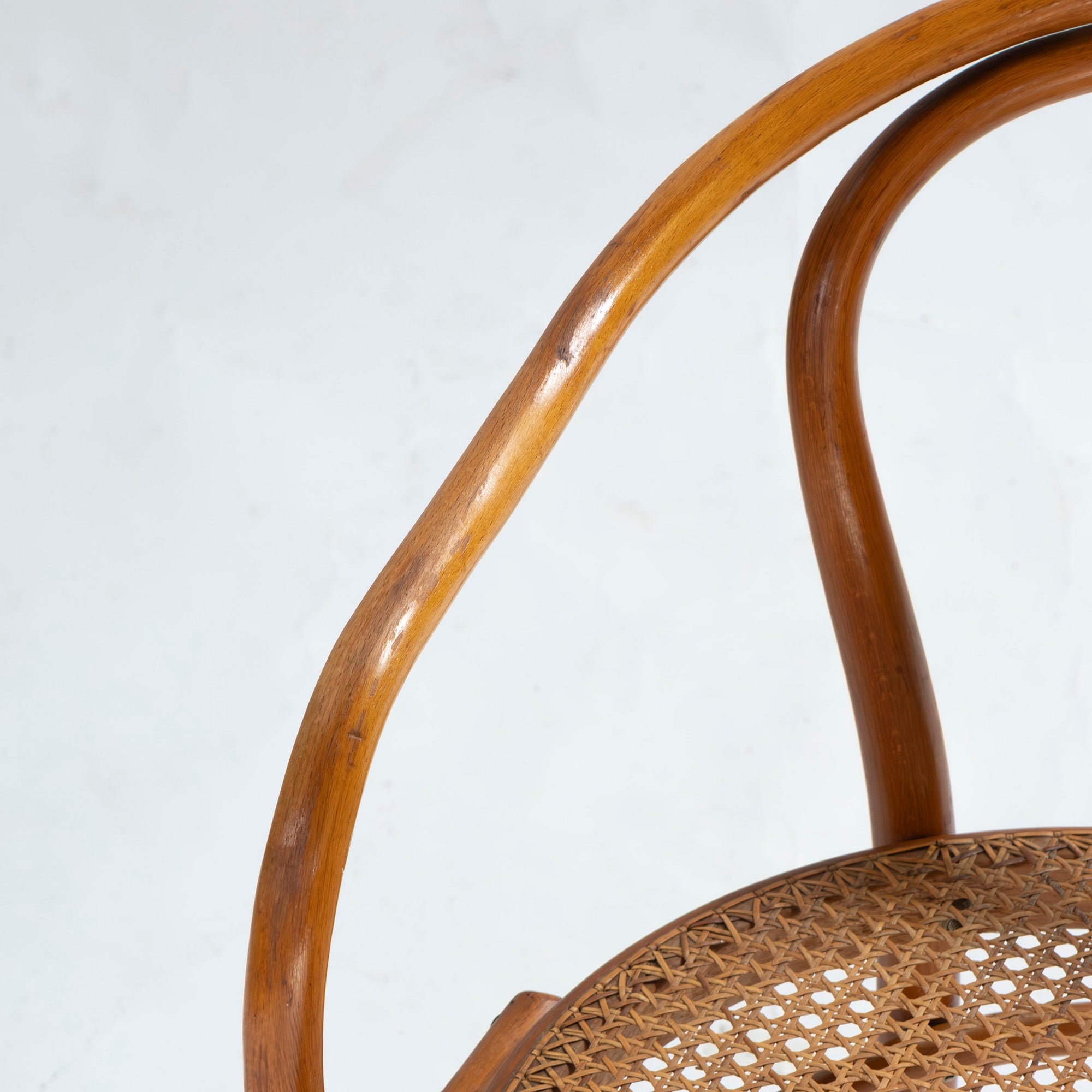 Vintage chair AIDEC bentwood chair made of beech and rattan from Czechoslovakia (3) THONET dining chair