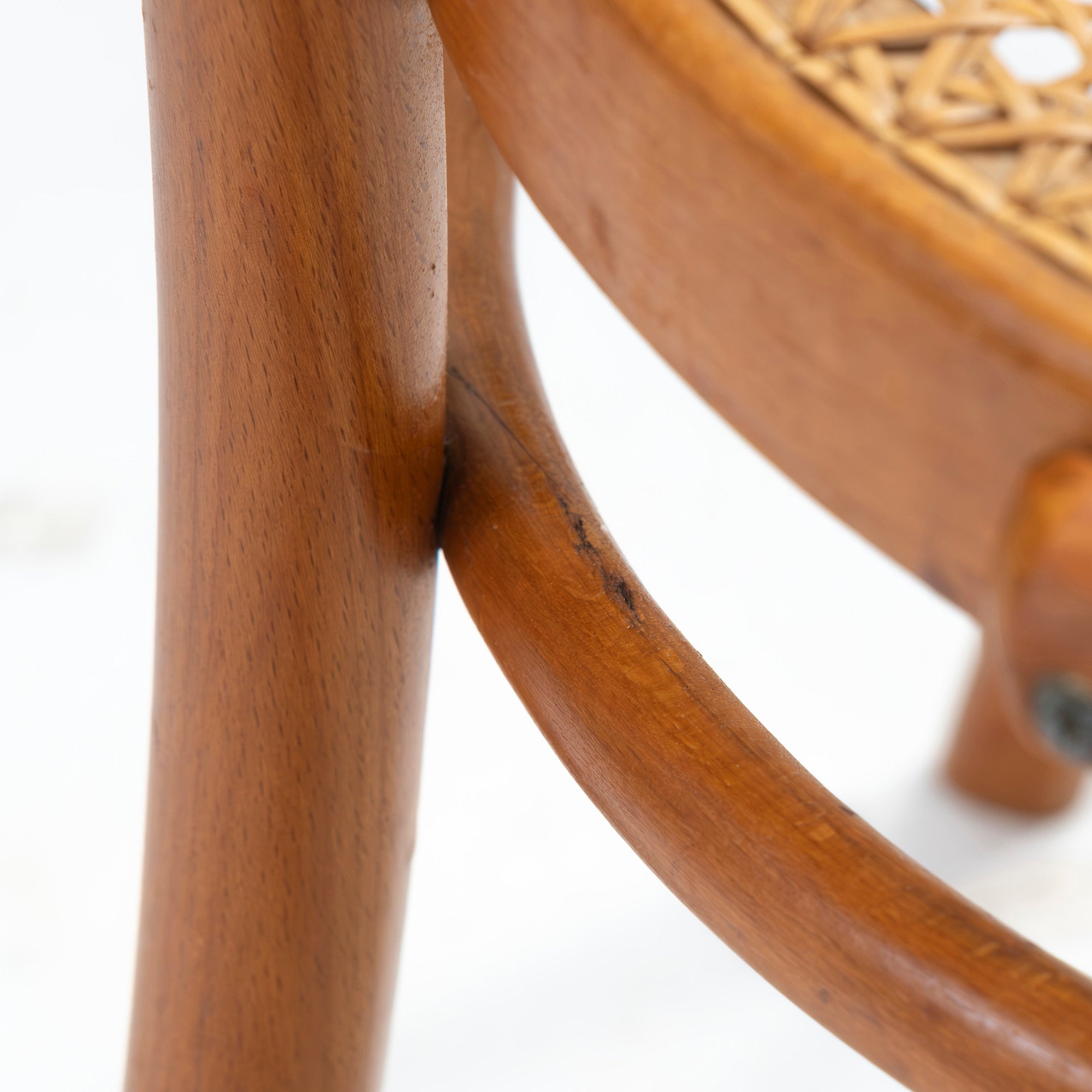 Vintage chair AIDEC bentwood chair, beech, rattan, made in Czechoslovakia (4) THONET dining chair