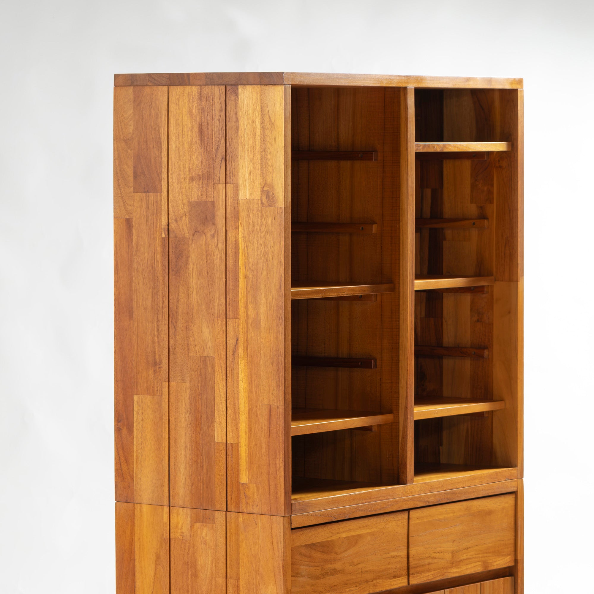 unico Unico Dish Cabinet BREATH Cupboard Teak Solid Wood W85 Discontinued Adjustable Shelf Kitchen Cabinet Living Cabinet Storage Furniture Storage Shelf