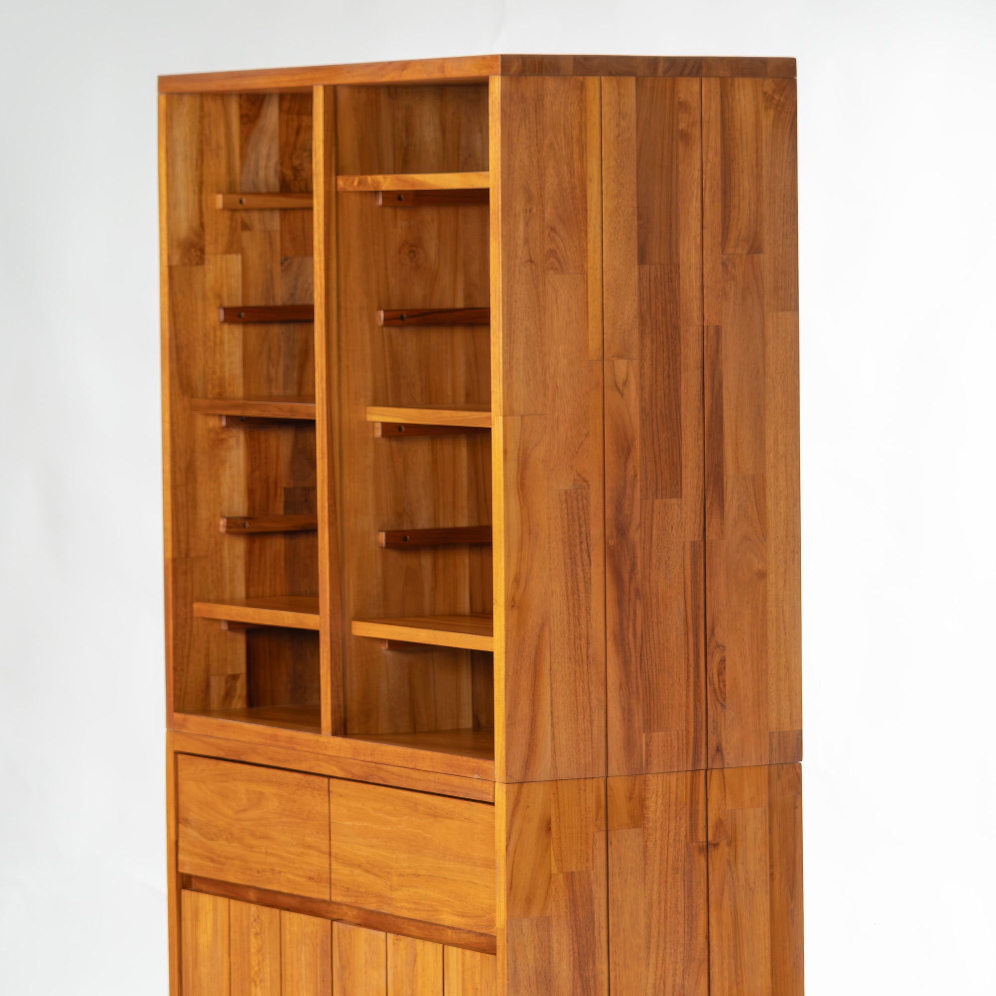 unico Unico Dish Cabinet BREATH Cupboard Teak Solid Wood W85 Discontinued Adjustable Shelf Kitchen Cabinet Living Cabinet Storage Furniture Storage Shelf