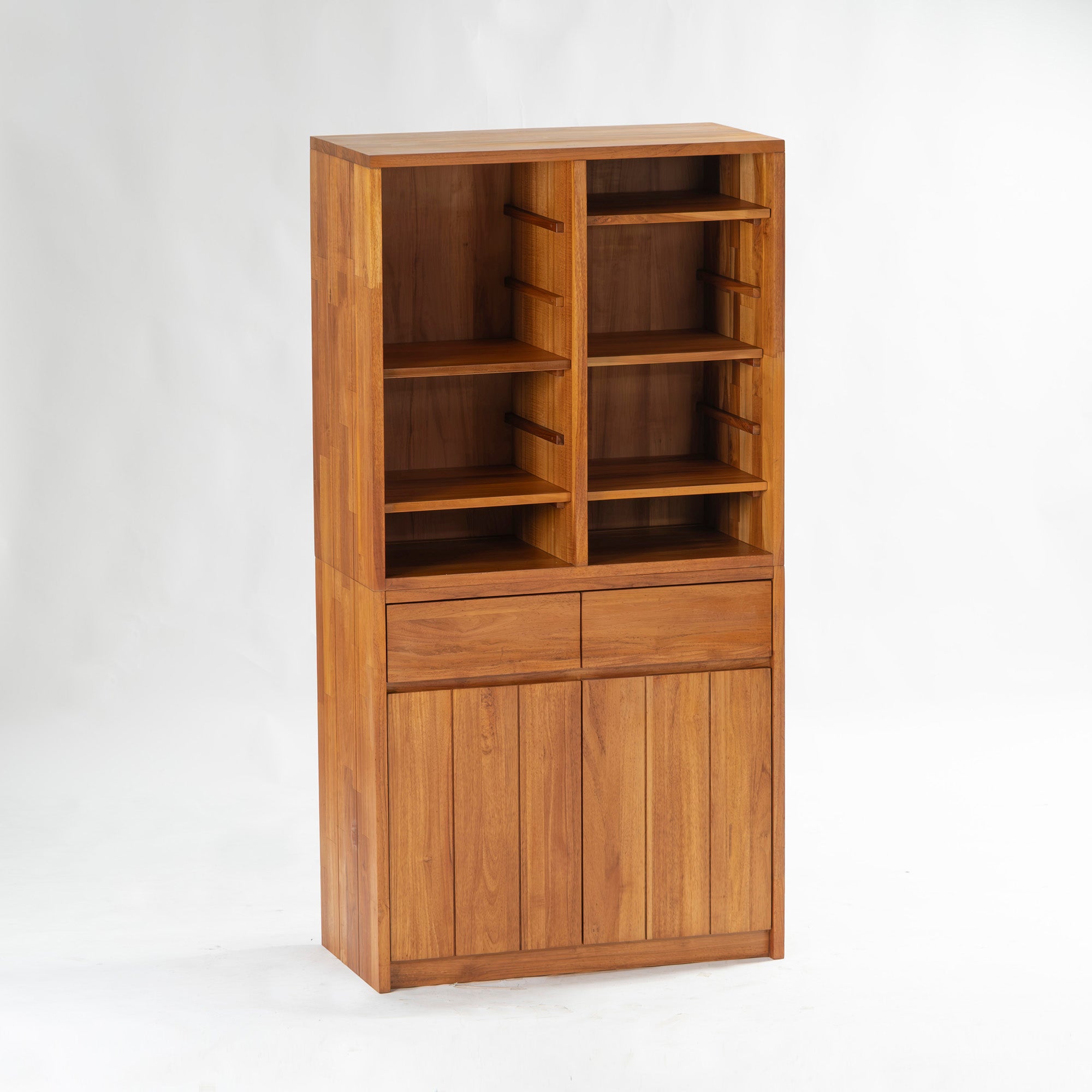 unico Unico Dish Cabinet BREATH Cupboard Teak Solid Wood W85 Discontinued Adjustable Shelf Kitchen Cabinet Living Cabinet Storage Furniture Storage Shelf