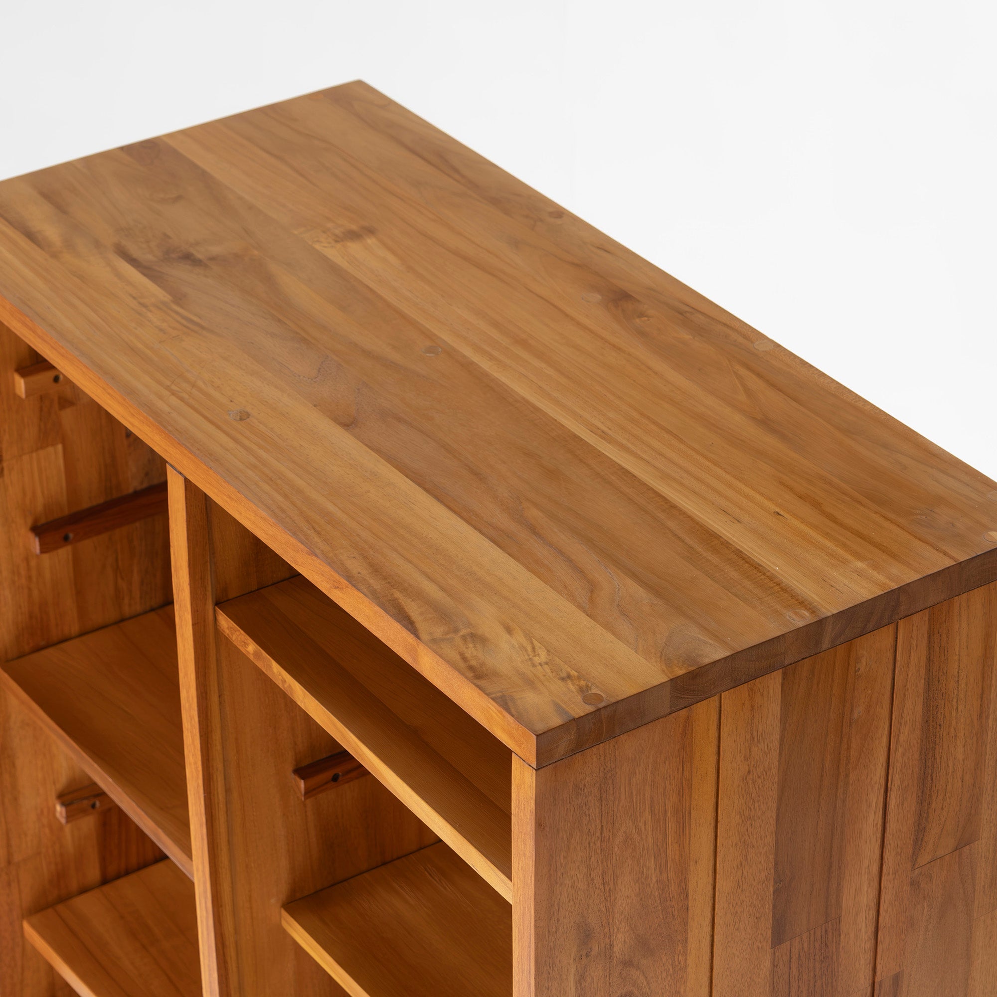 unico Unico Dish Cabinet BREATH Cupboard Teak Solid Wood W85 Discontinued Adjustable Shelf Kitchen Cabinet Living Cabinet Storage Furniture Storage Shelf