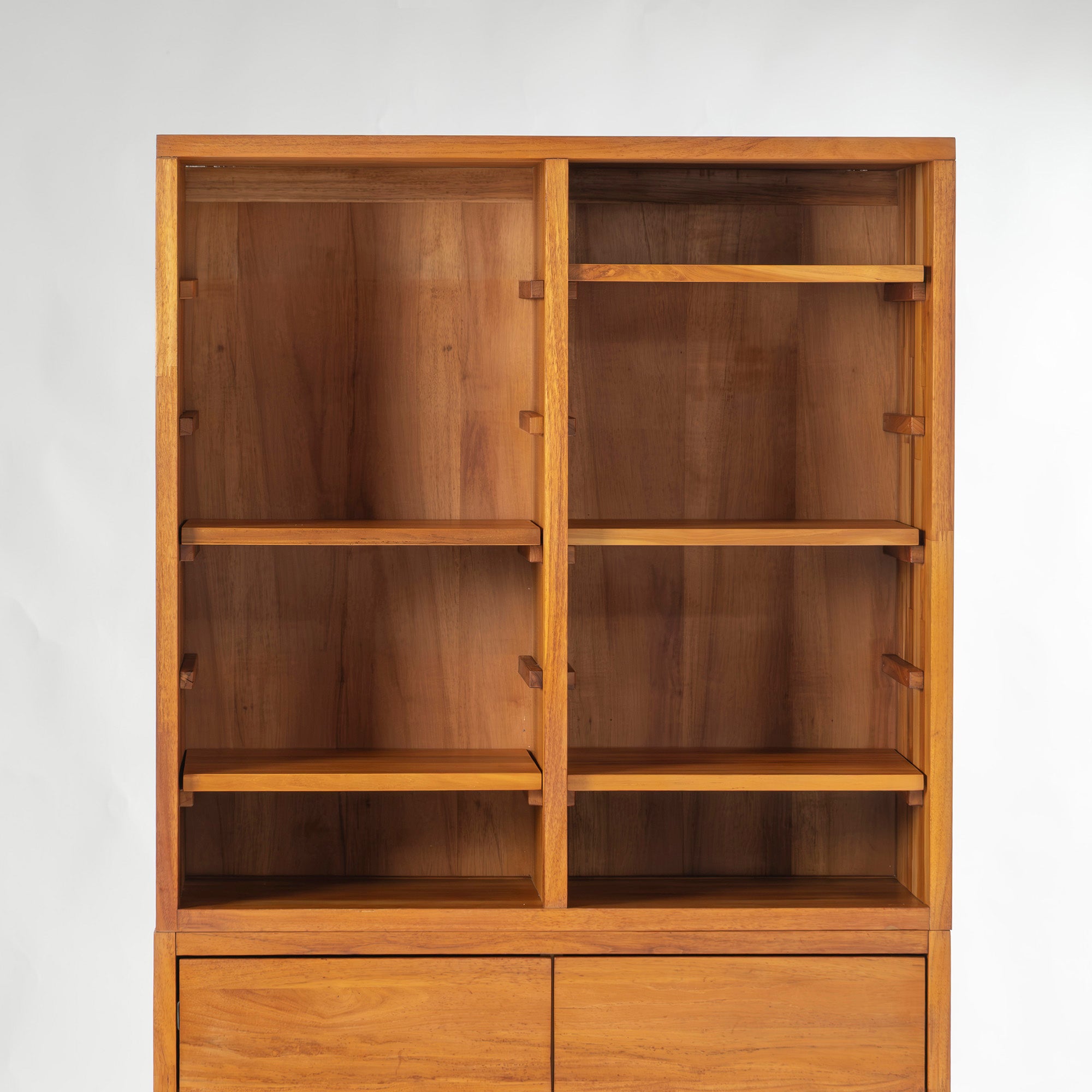 unico Unico Dish Cabinet BREATH Cupboard Teak Solid Wood W85 Discontinued Adjustable Shelf Kitchen Cabinet Living Cabinet Storage Furniture Storage Shelf