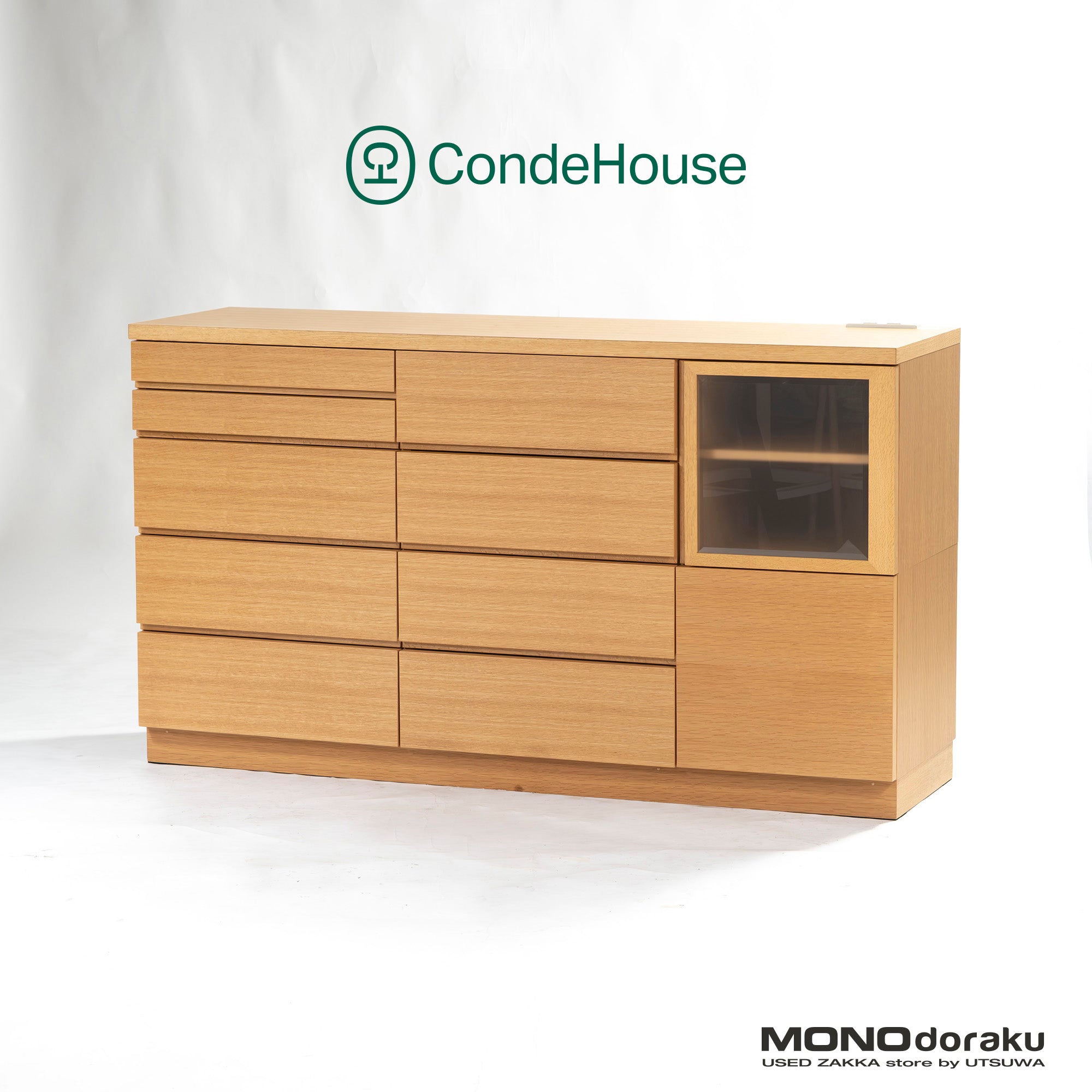 キッチンカウンター カンディハウス Condehouse ダイニングサイドボード ナラ材 オーク材 w154 ナチュラルモダン 和モダン 収納家具