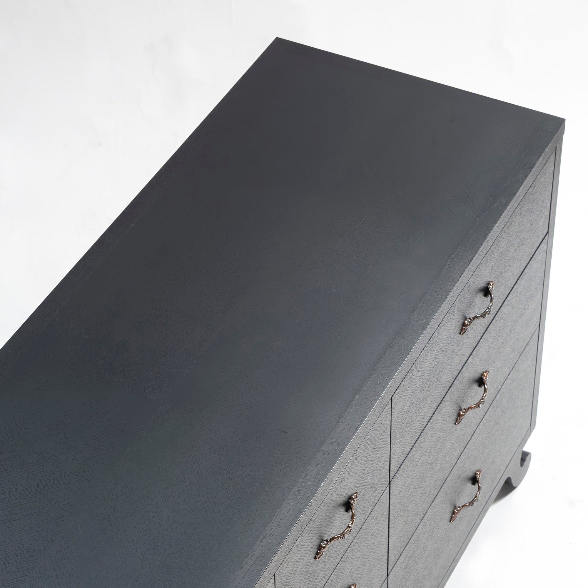 サイドボード ロックストーン ROCKSTONE ミドルチェスト w160 オーク材 ブラック クラシックモダン アンティーク インテリア収納 収納家具