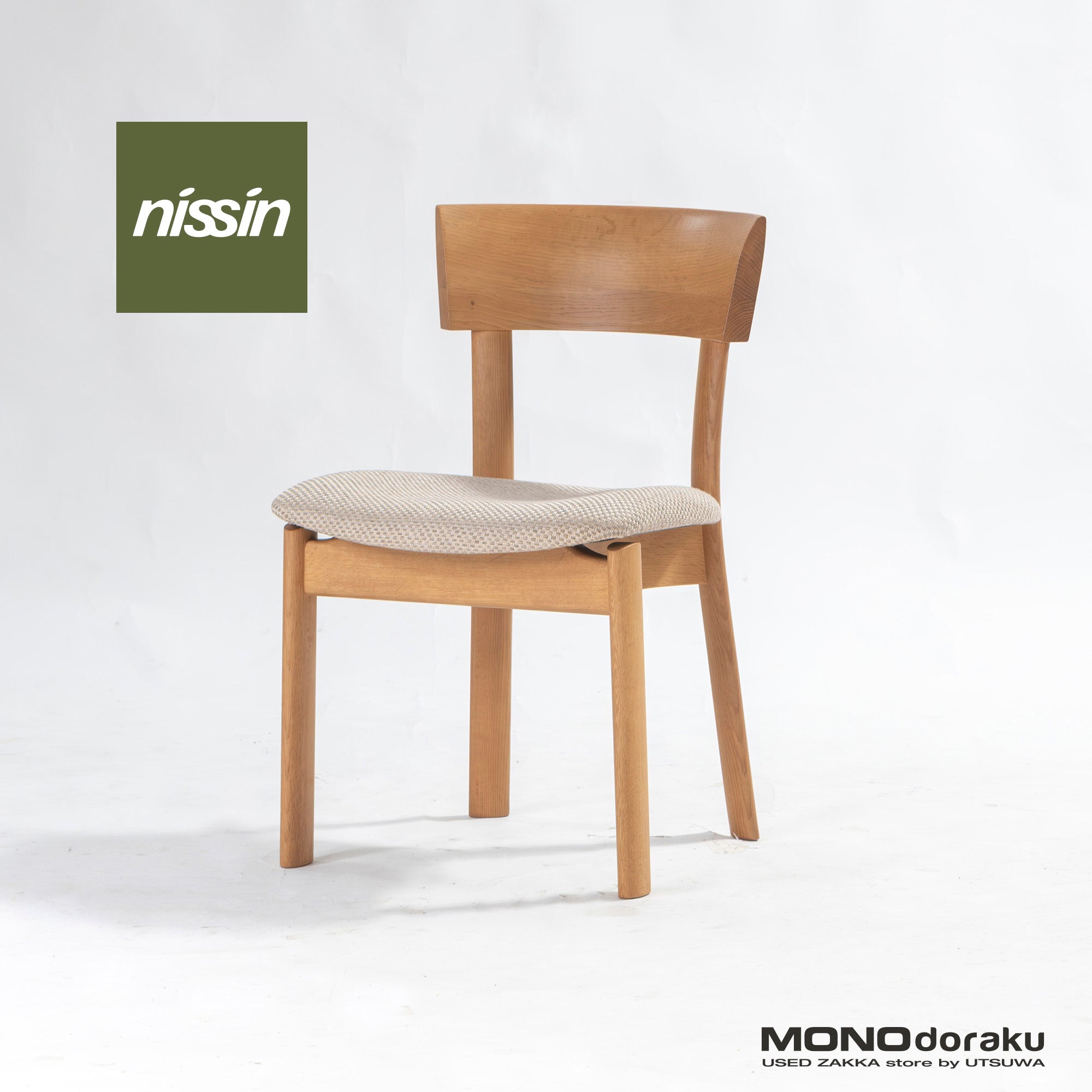 Dining chair Nissin Woodworking, Oak (5), Solid wood, Oak wood, Simple, Natural modern, Scandinavian, Japanese modern, Hida Takayama, ACTUS