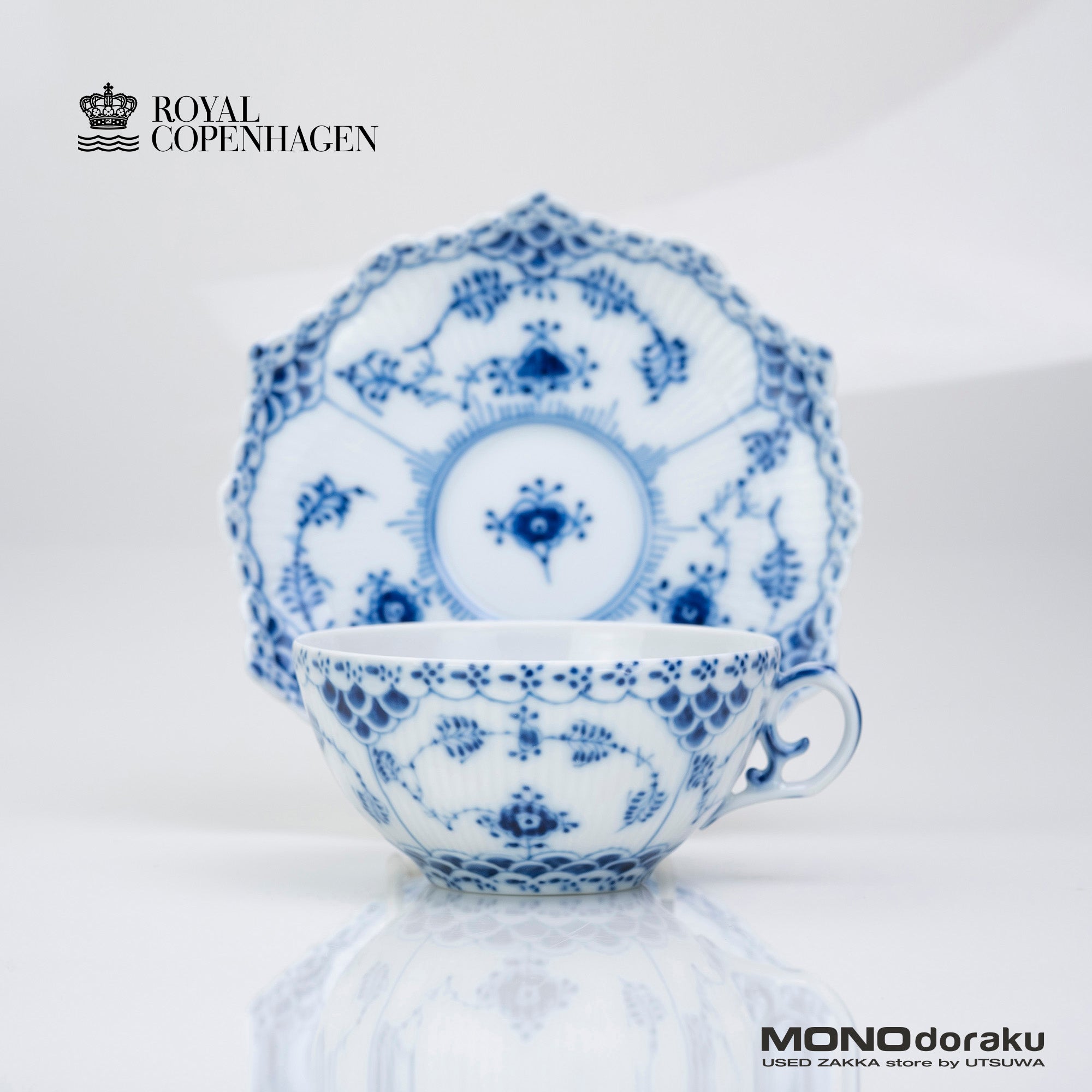 チャロ ロイヤルコペンハーゲン ブルーフルーテッド フルレース ロイヤルコペンハーゲン（Royal Copenhagen） ブルー
