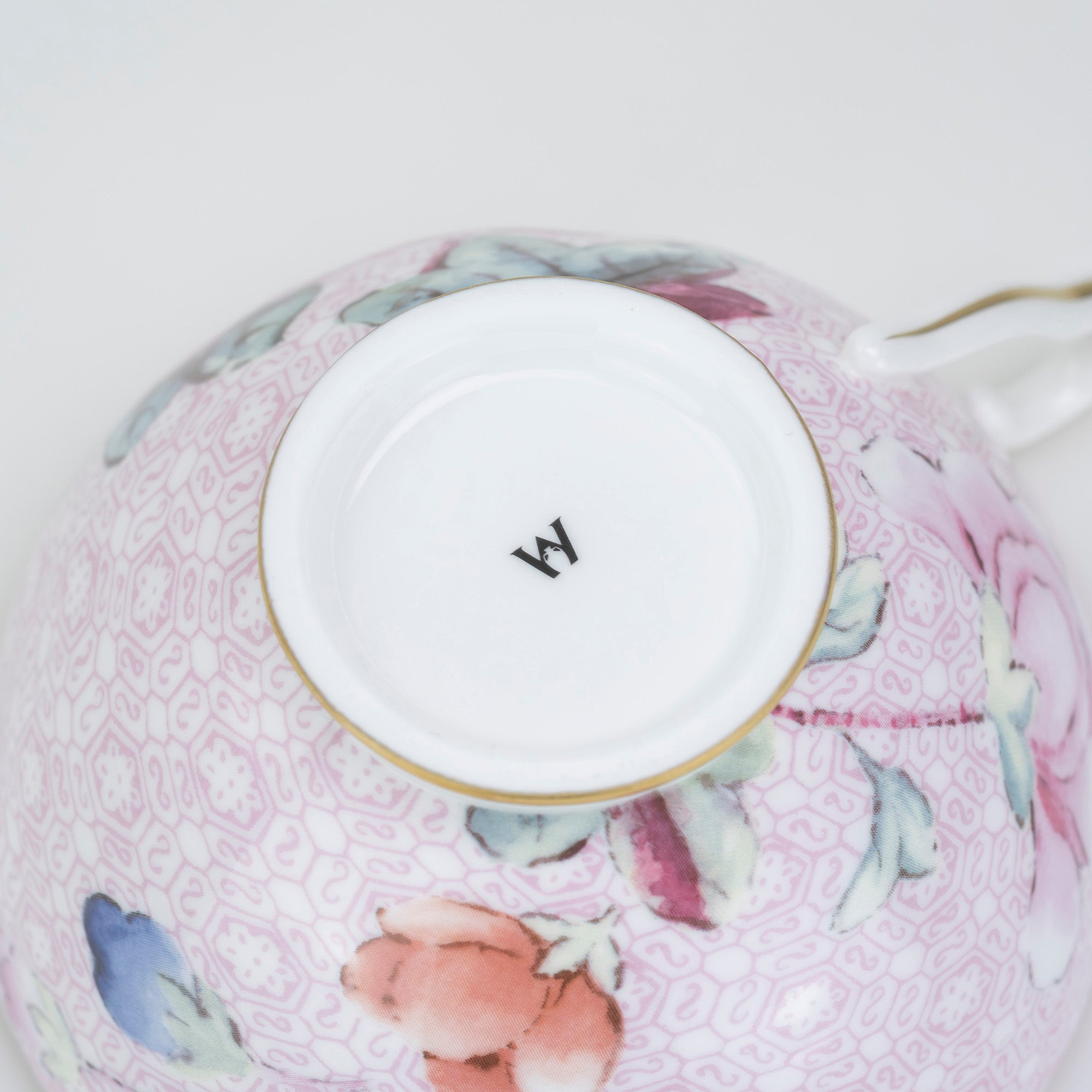 Wedgwood Harlequin Collection Cuckoo Cup and Saucer, Pink