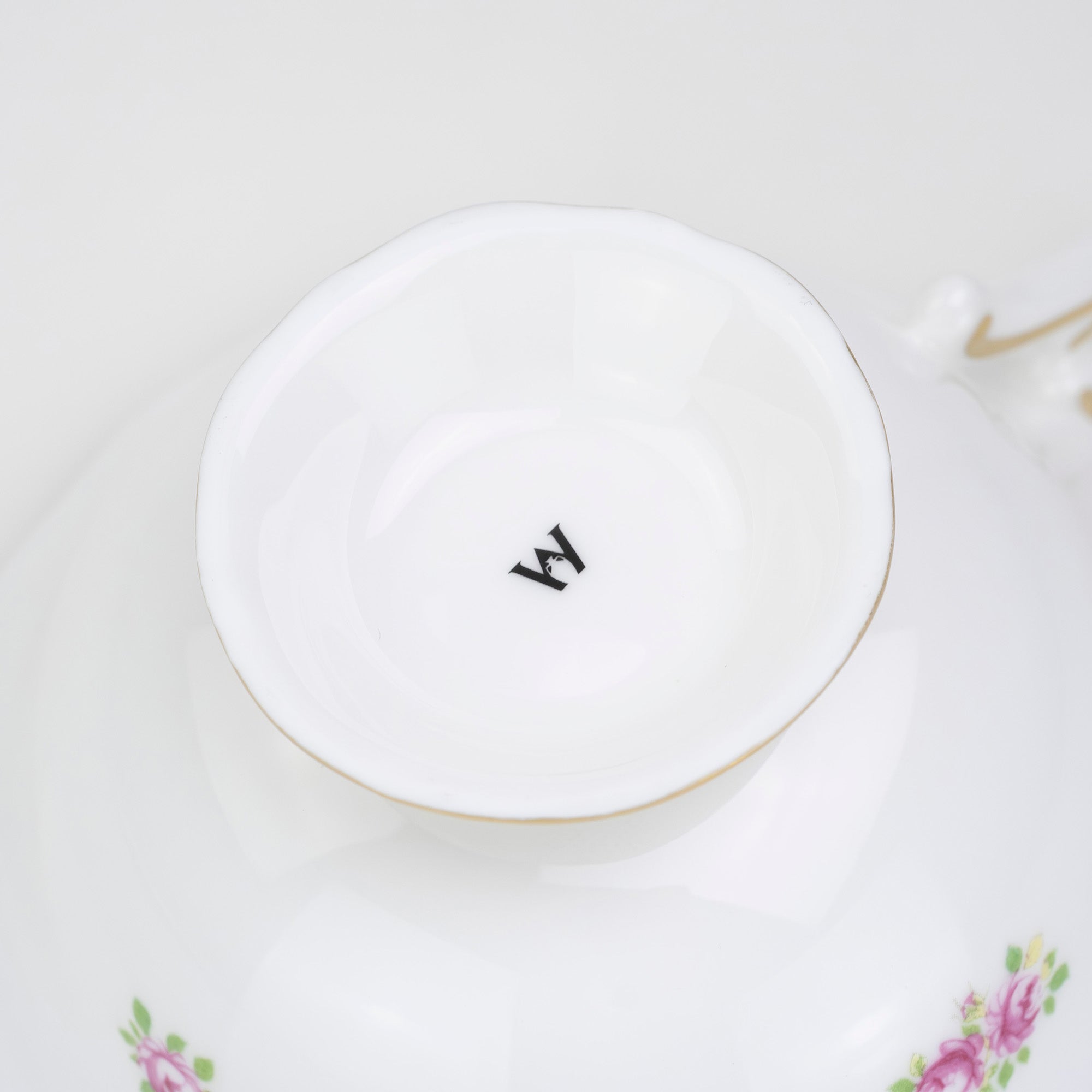 Wedgwood Harlequin Collection Ribbon & Rose Teacup & Saucer (Discontinued)