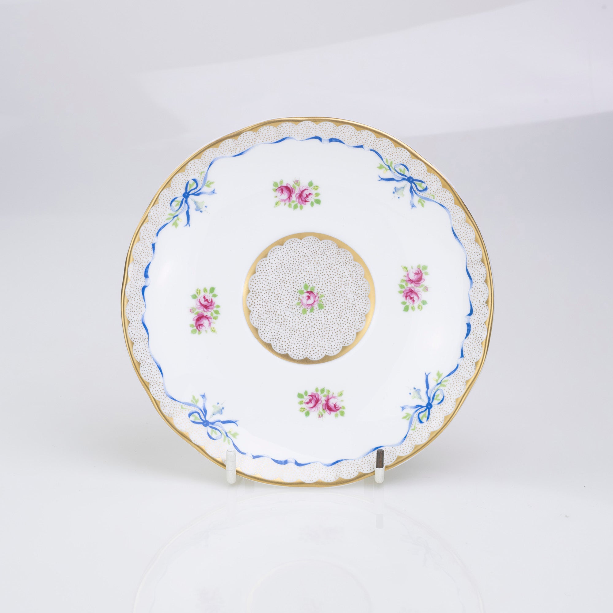 Wedgwood Harlequin Collection Ribbon & Rose Teacup & Saucer (Discontinued)