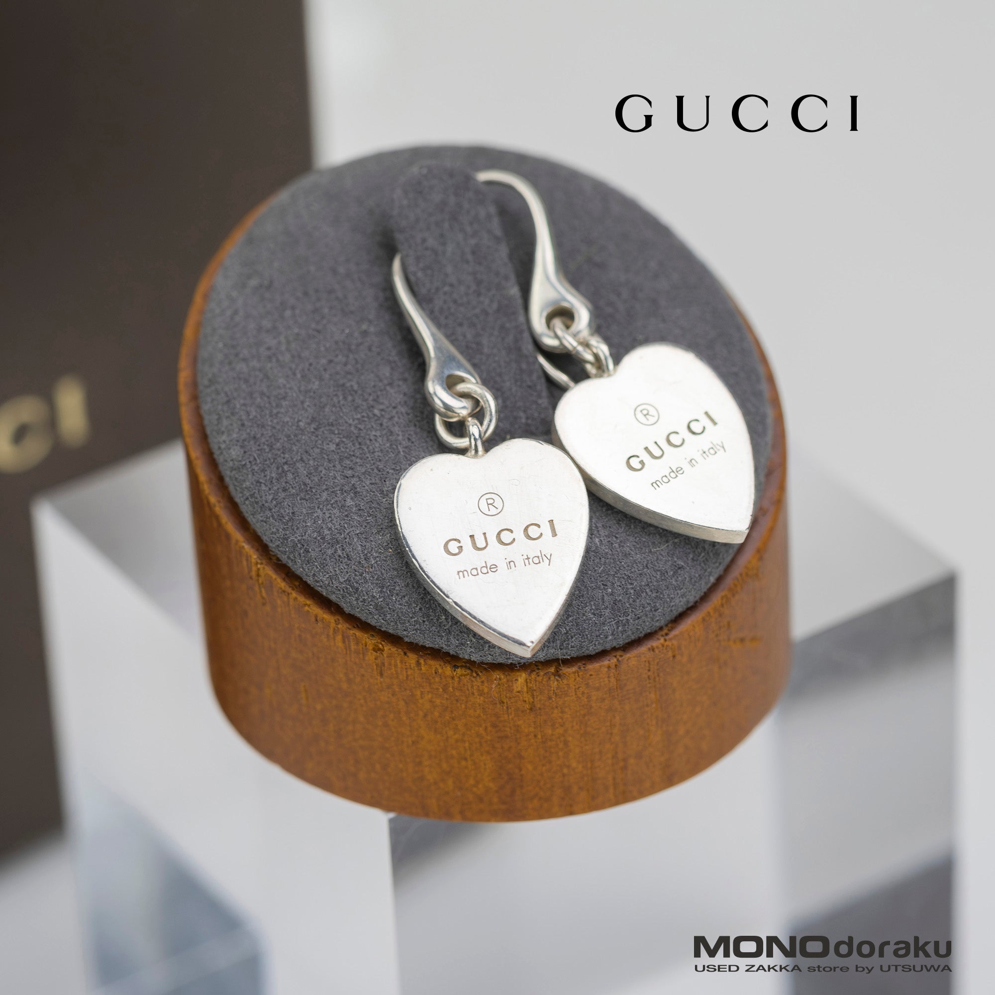 グッチ GUCCI フックピアス シルバー925 トレードマーク ハート  