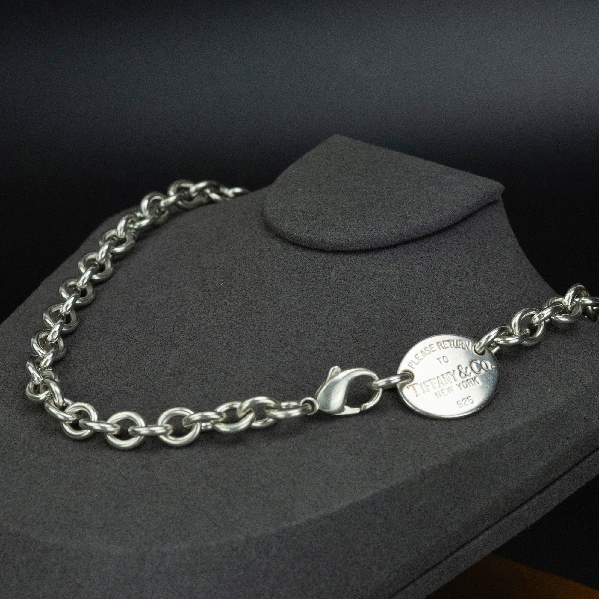 Tiffany & Co. Return to Oval Tag Choker Necklace in Sterling Silver