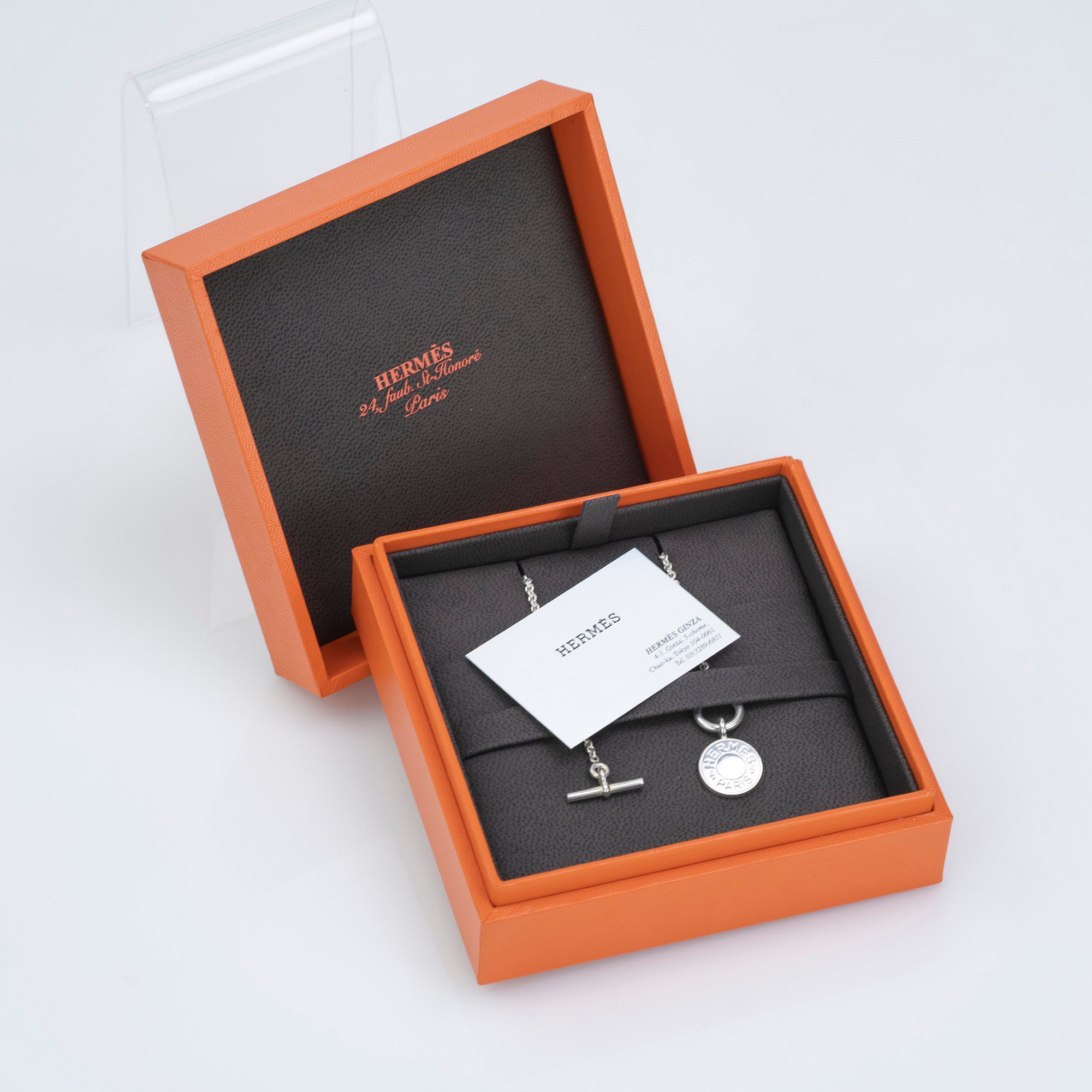 Hermes Serie Amulettes necklace in 925 silver with box