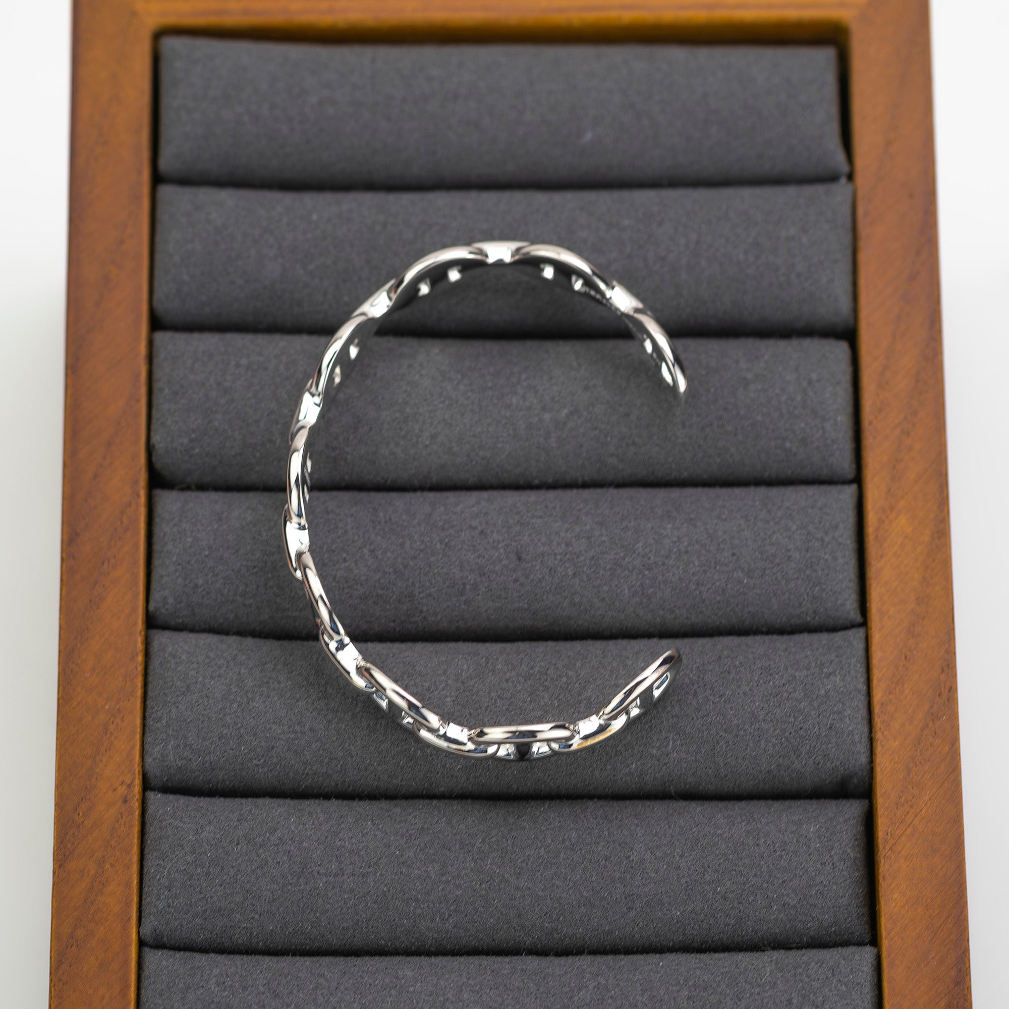 Hermès Open Bangle Anchaîne Chaine d'Ancre SH, Ag925, 17.7g