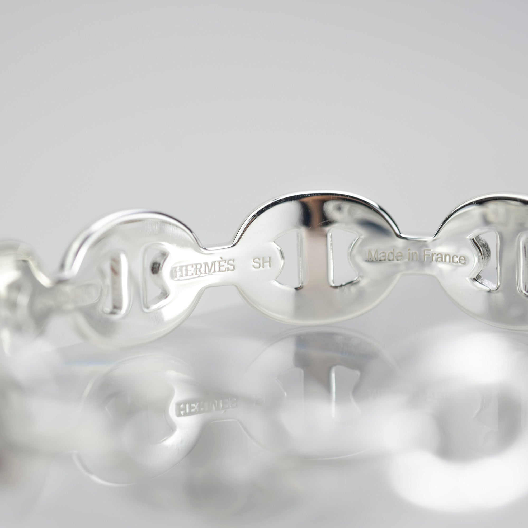 Hermès Open Bangle Anchaîne Chaine d'Ancre SH, Ag925, 21.1g