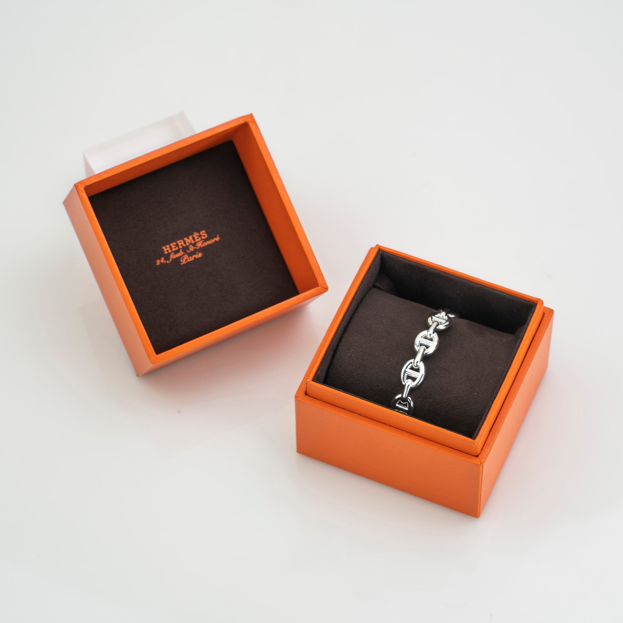 Hermès Open Bangle Anchaîne Chaine d'Ancre SH, Ag925, 21.1g