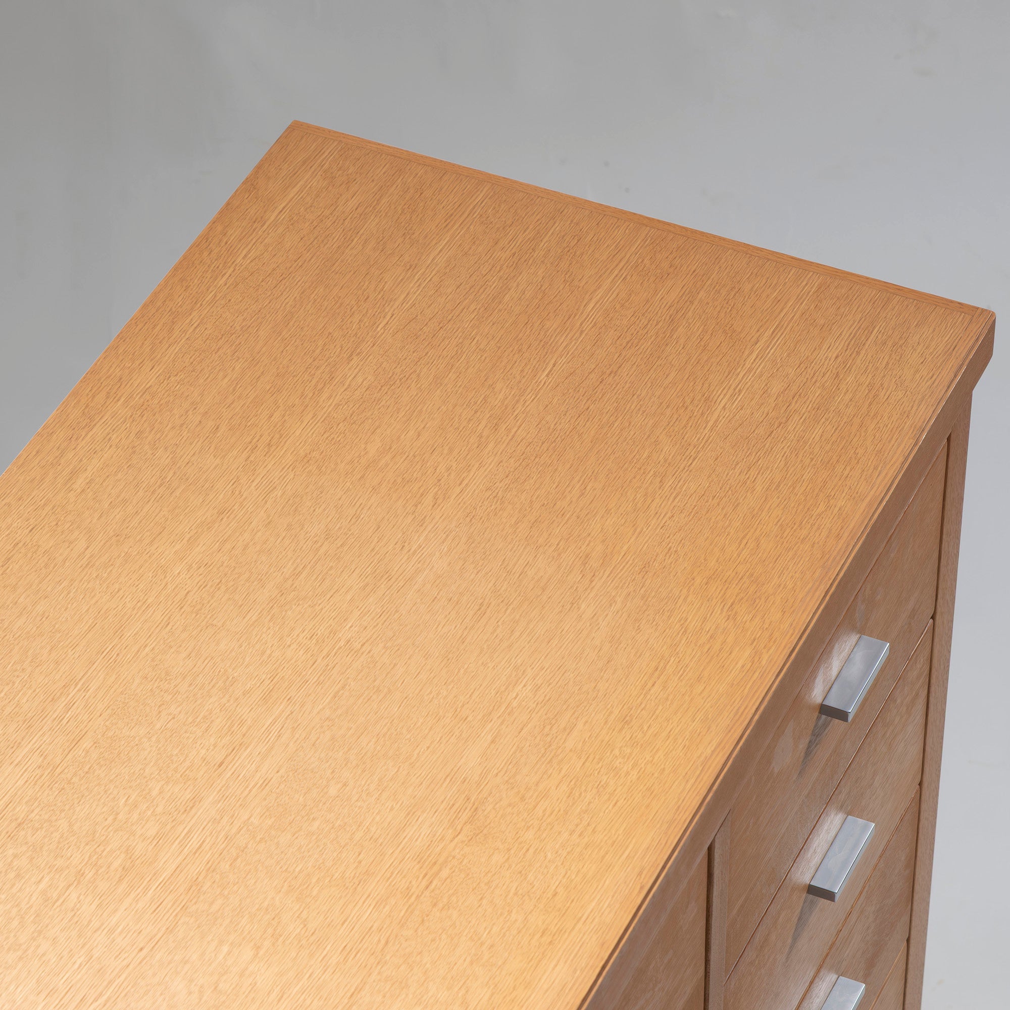 Fuchu Furniture Ville High Chest with 15 Drawers, Oak and Paulownia Wood, Japanese Modern Design, Made in Japan