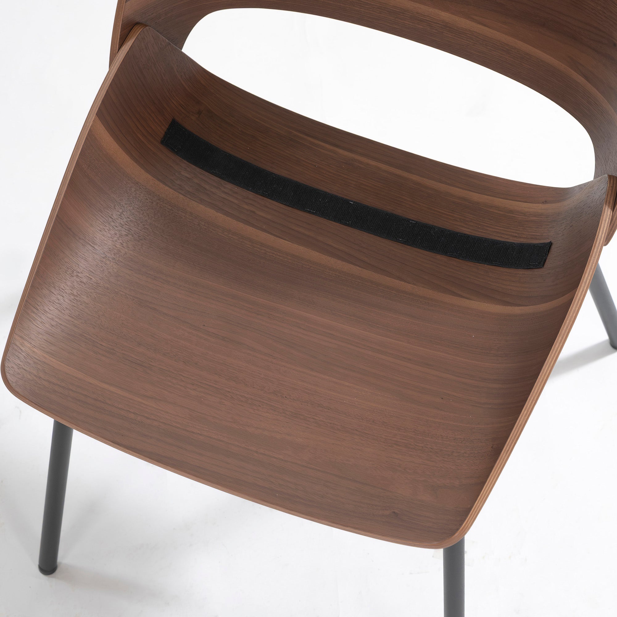 Rolf Benz 650 Walnut Dining Chair (1) with Quilted Cushion, Wood Shell Chair, Made in Germany, Luxury, Modern, Natural
