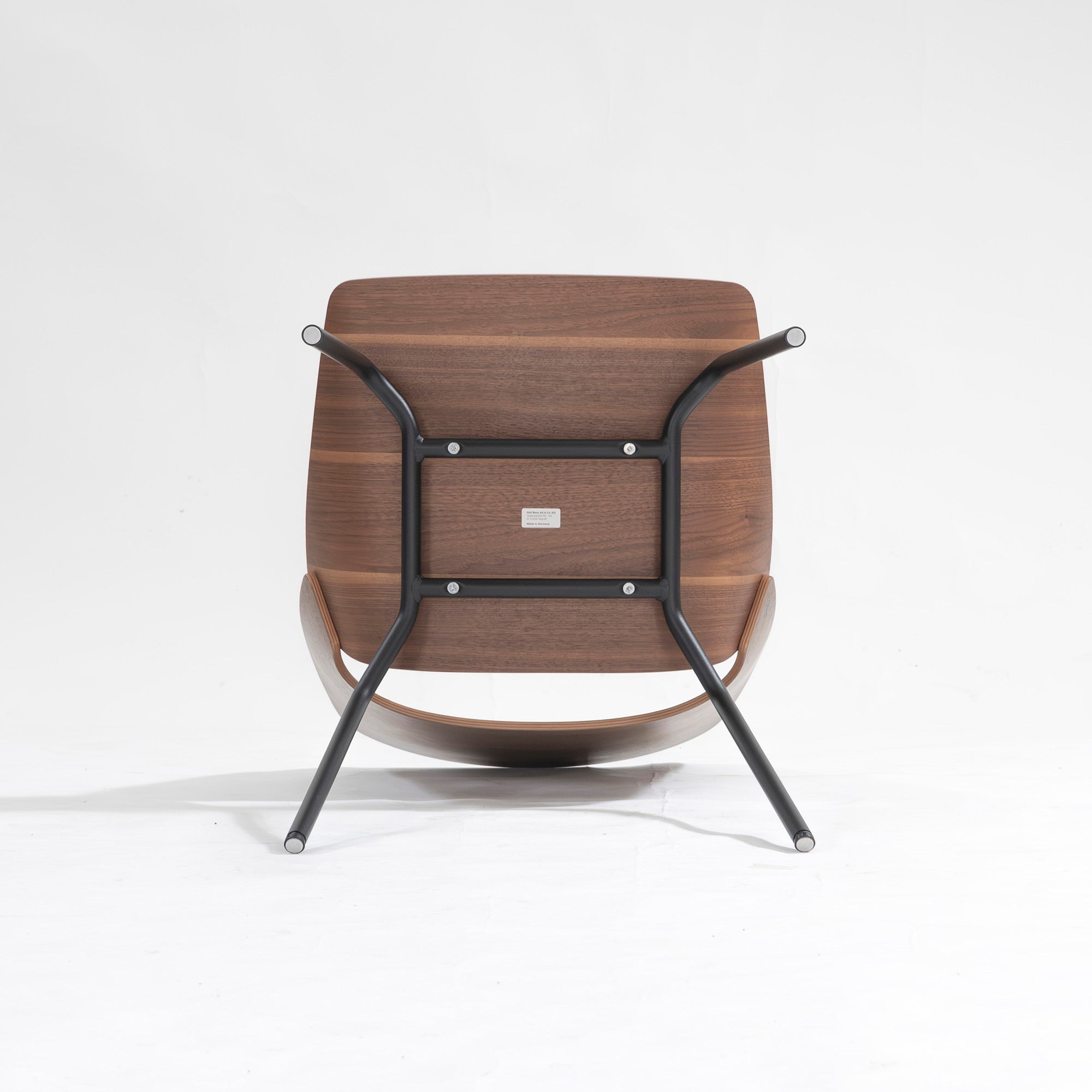 Rolf Benz 650 Walnut Dining Chair (2) with Quilted Cushion, Wood Shell Chair, Made in Germany, Luxury, Modern, Natural
