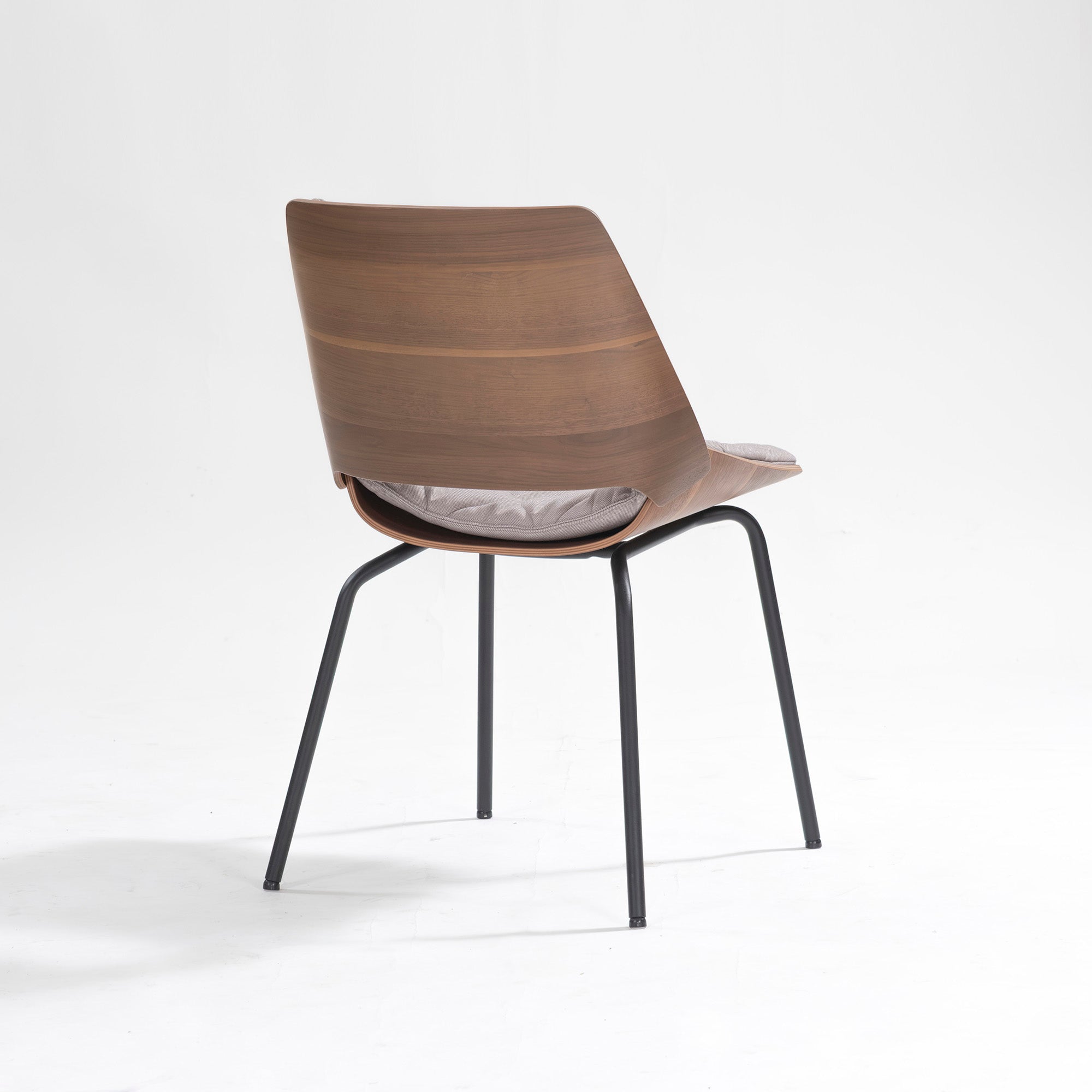 Rolf Benz 650 Walnut Dining Chair (2) with Quilted Cushion, Wood Shell Chair, Made in Germany, Luxury, Modern, Natural