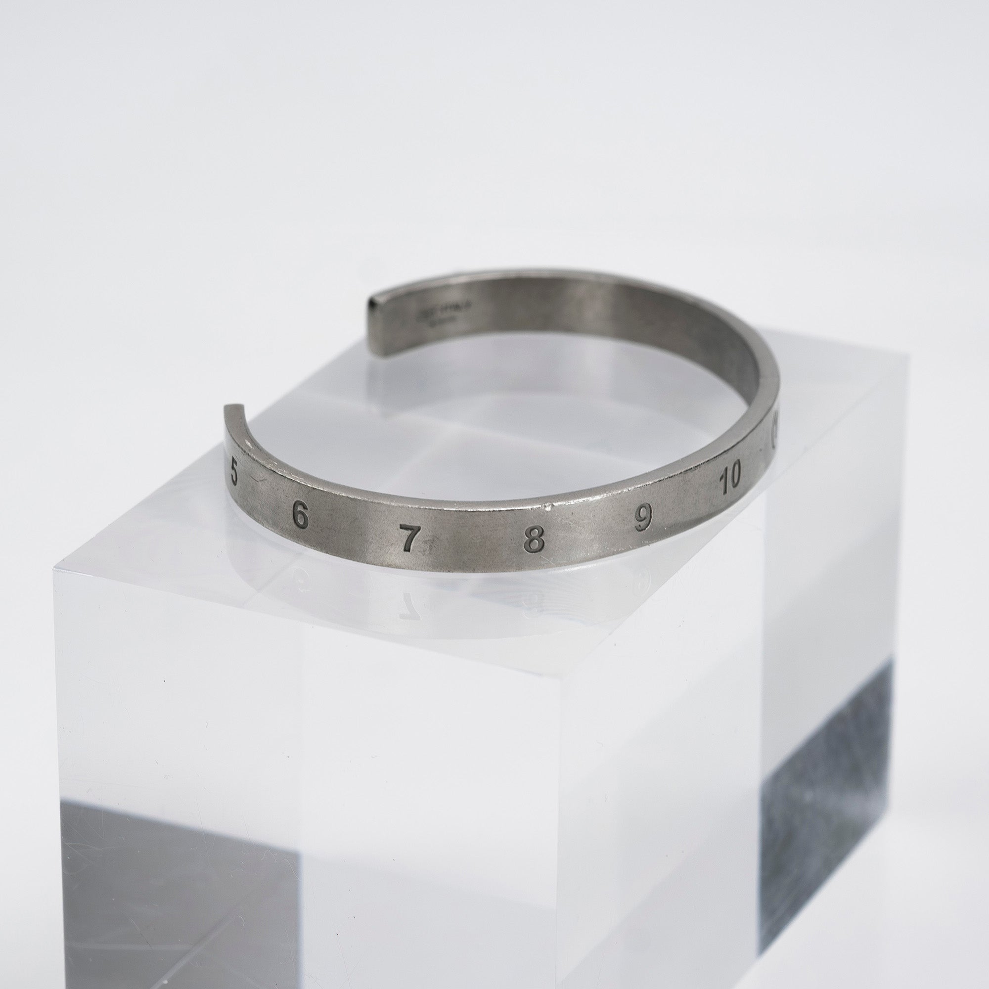 Maison Margiela Number Bangle, Serial Number 11, Sterling Silver, Size 02, Men's and Women's Accessories